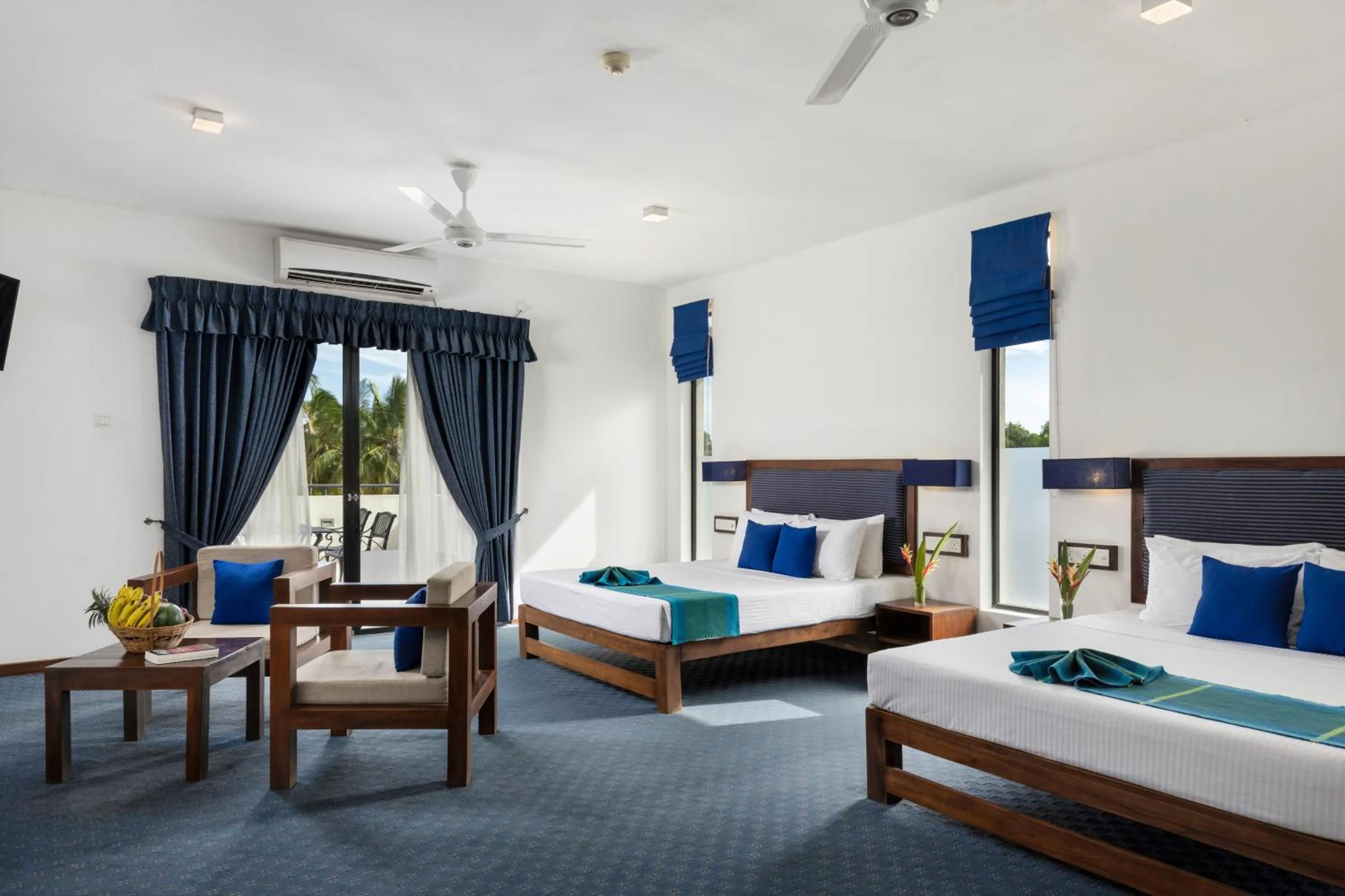 Bed in The Blue Wave Hotel