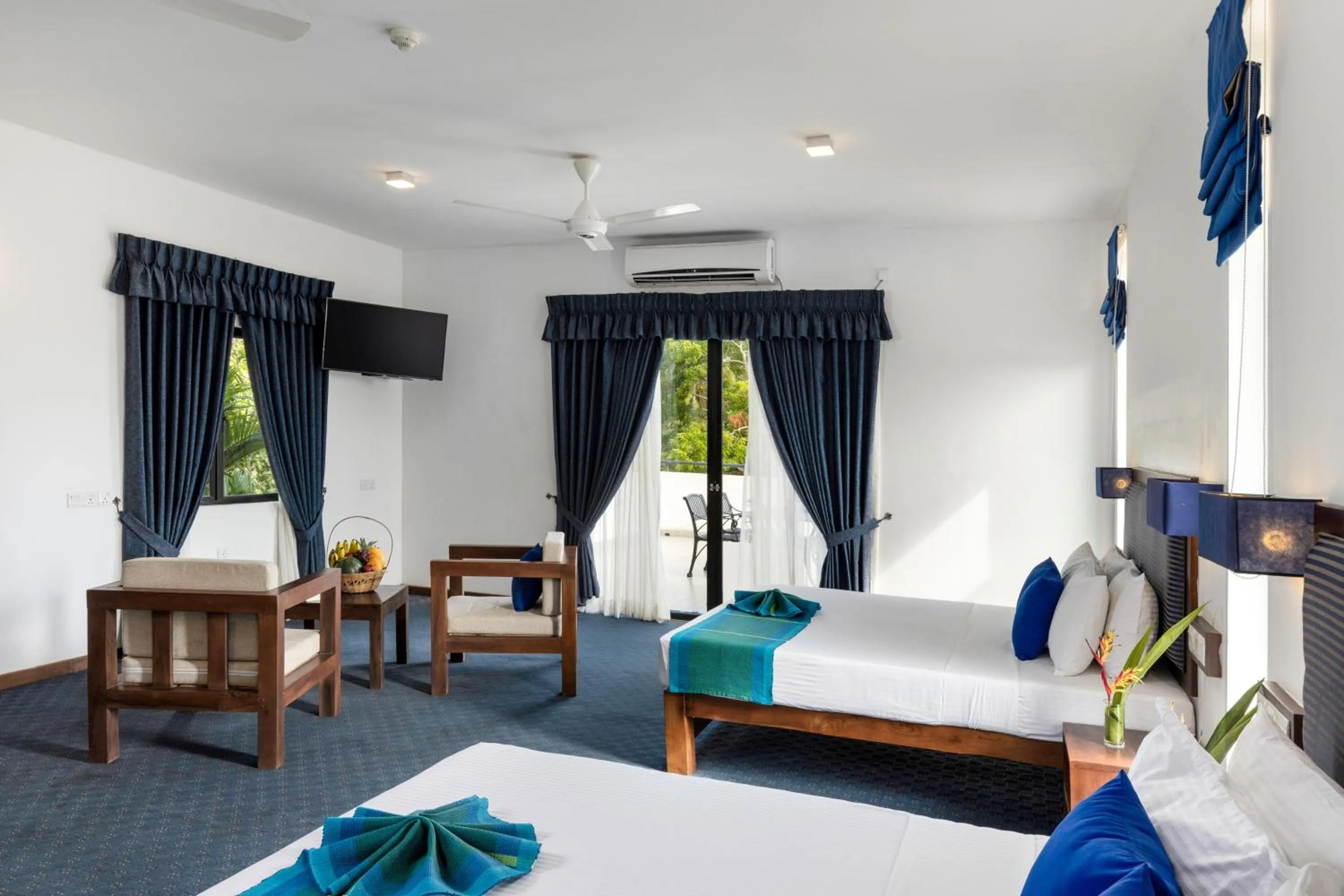 Bed in The Blue Wave Hotel