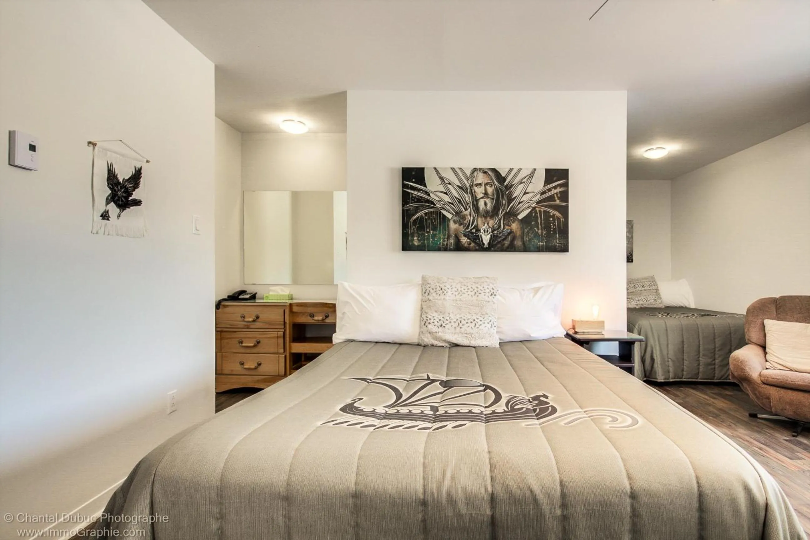 Bed in Auberge motel drakkar