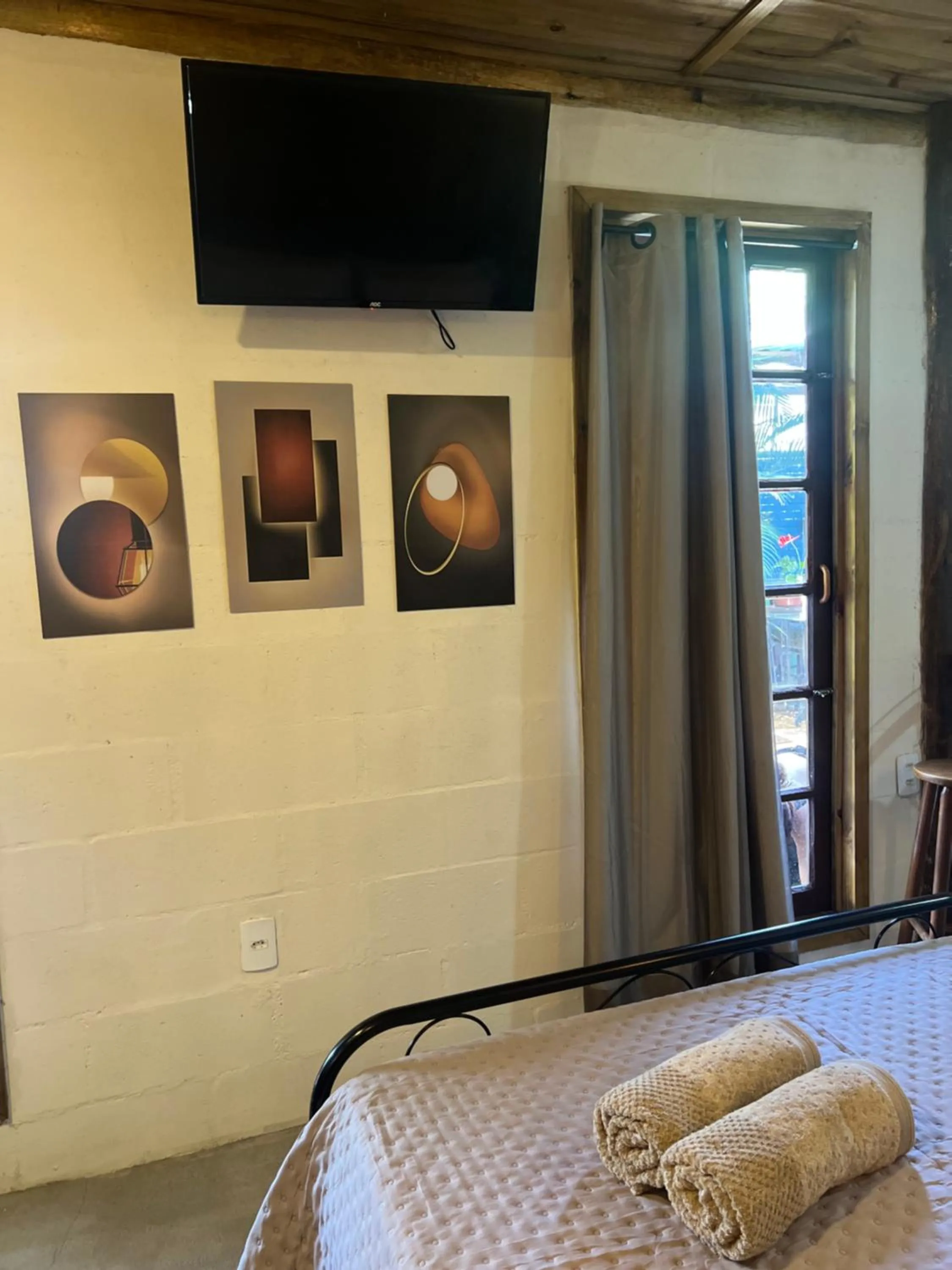 Bed in Mandala Camping Pousada