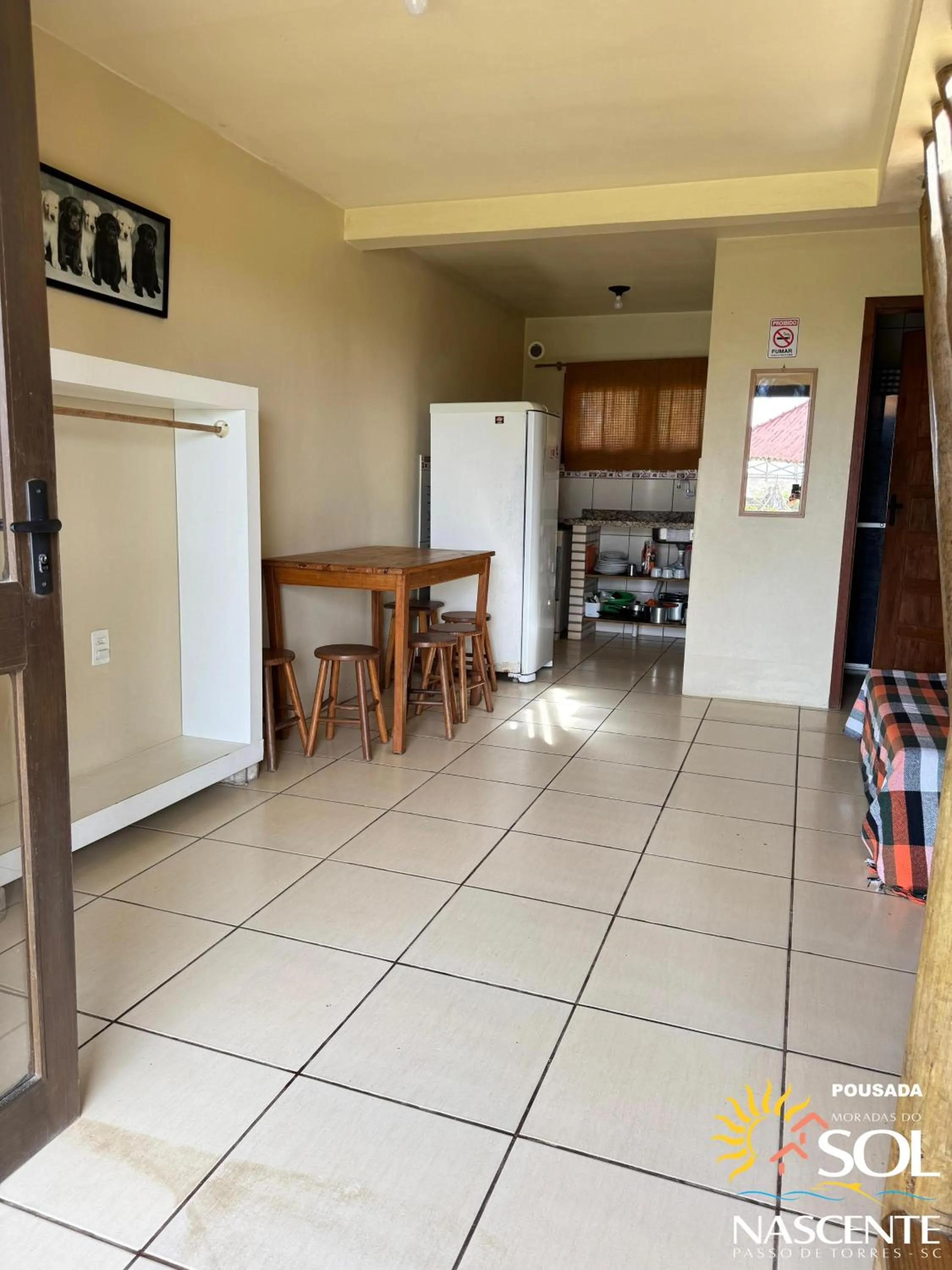 Kitchen or kitchenette in Pousada Moradas do Sol Nascente