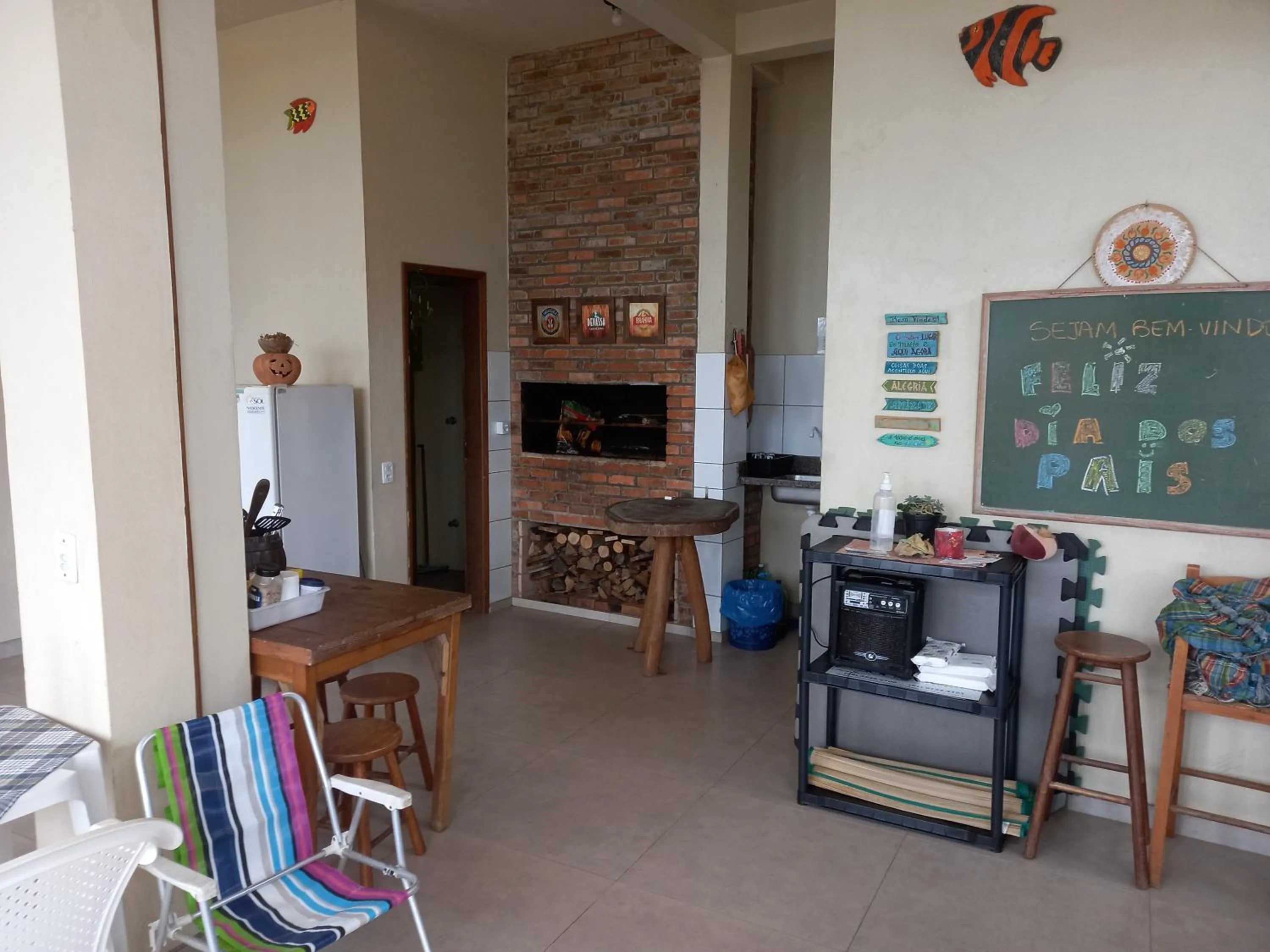 BBQ facilities in Pousada Moradas do Sol Nascente