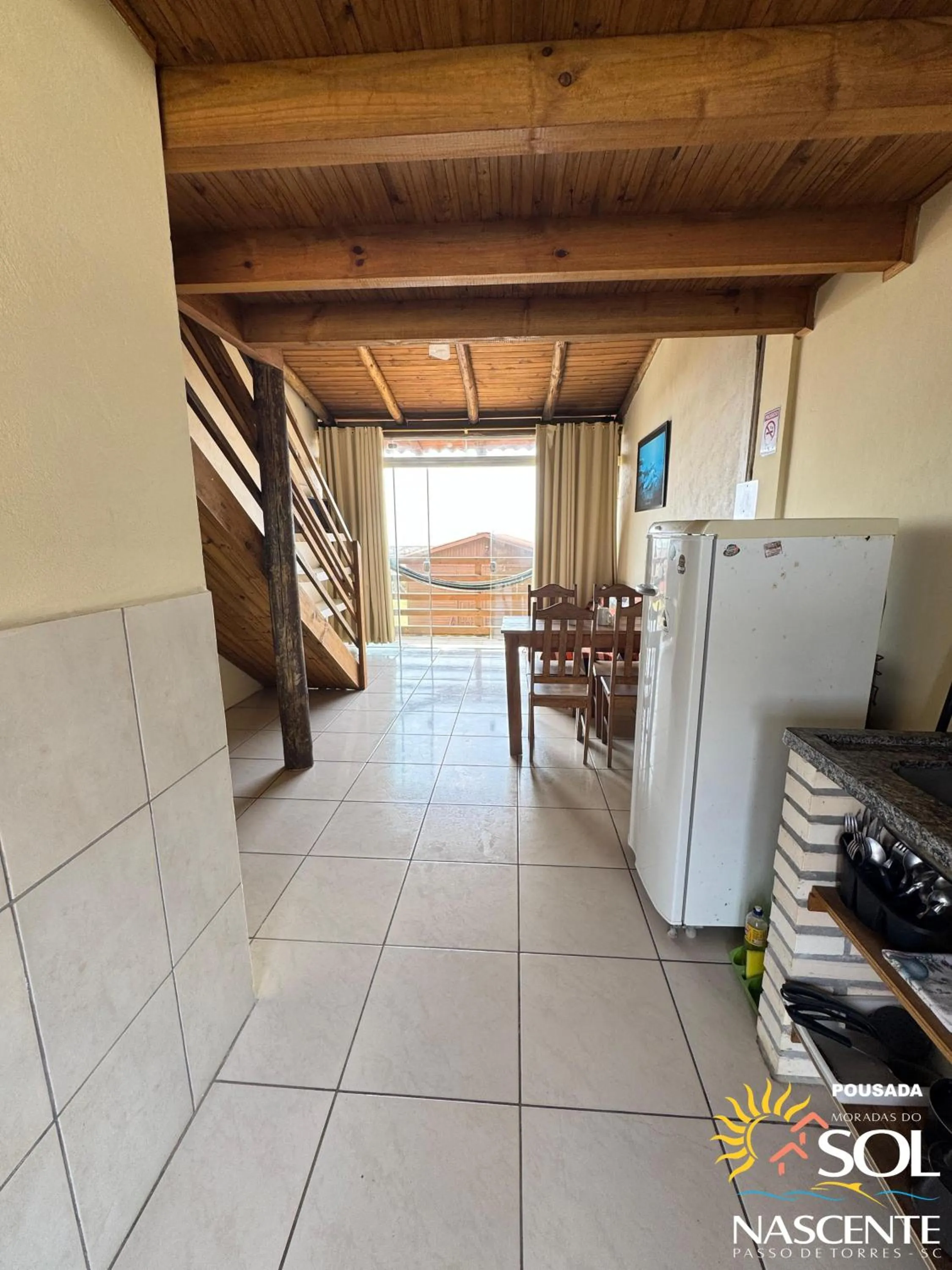 Kitchen or kitchenette in Pousada Moradas do Sol Nascente