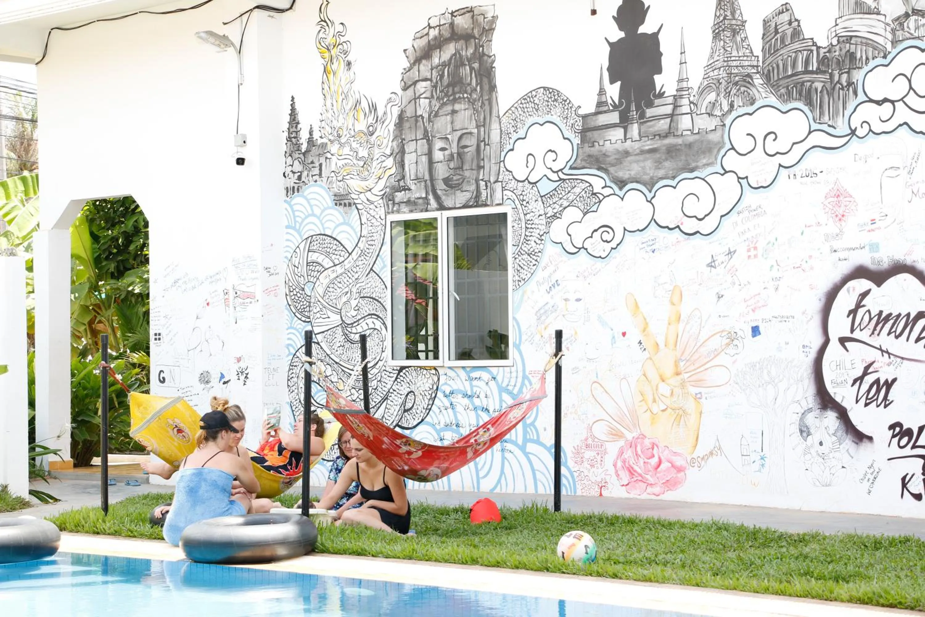 Swimming pool in Pool Party Hostel