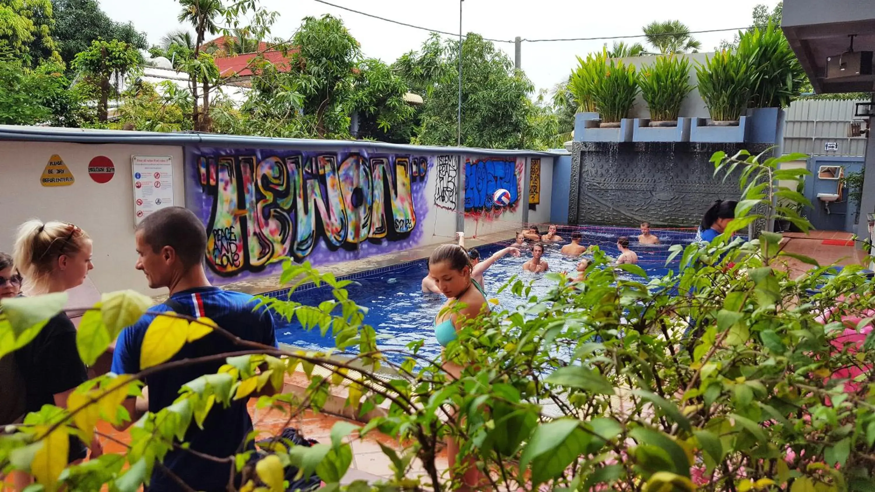 Pool view in Siem Reap Pub Hostel Pool view in Siem Reap Pub Hostel