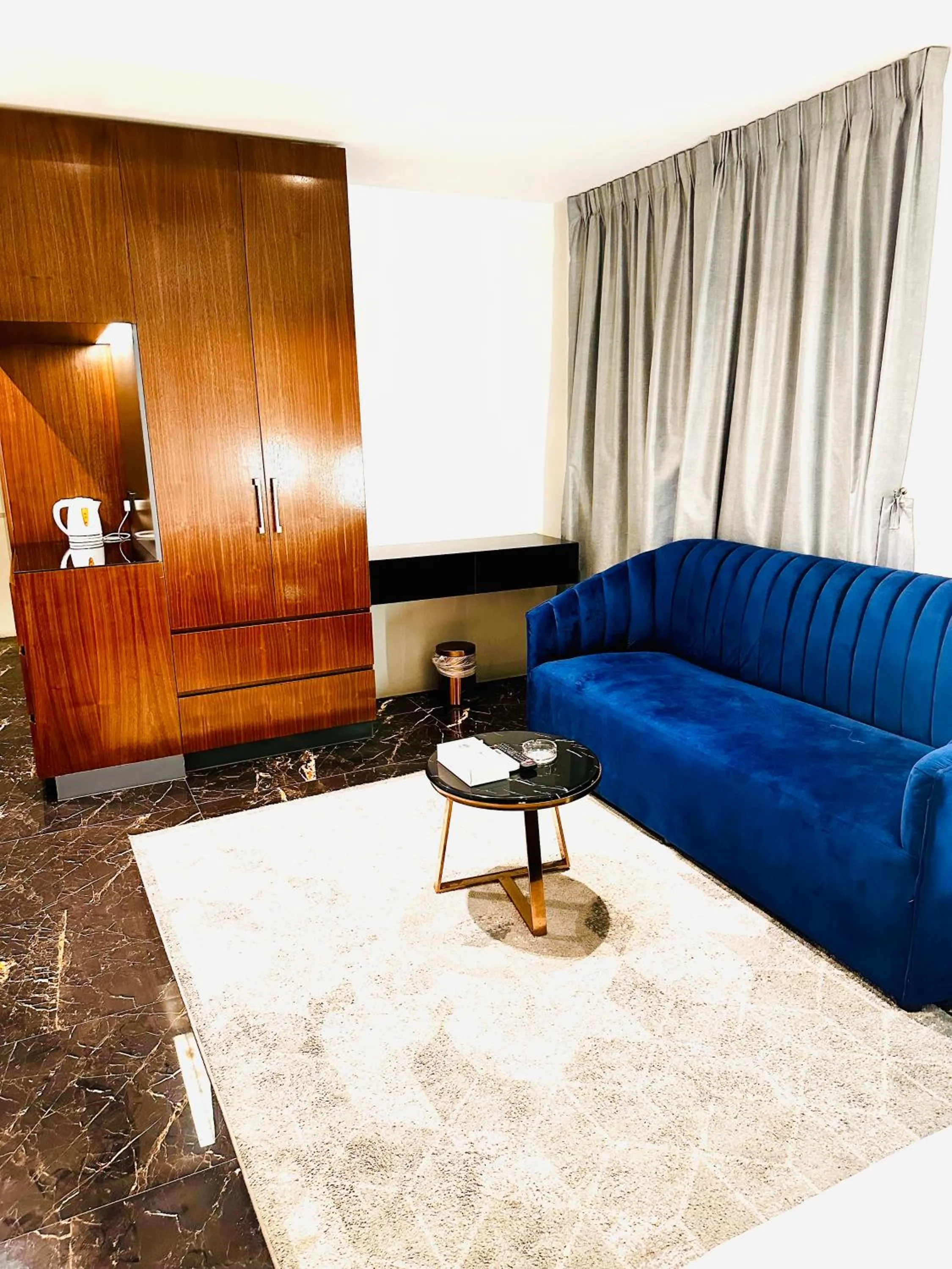 Seating area in Kiev Tower Hotel Apartments