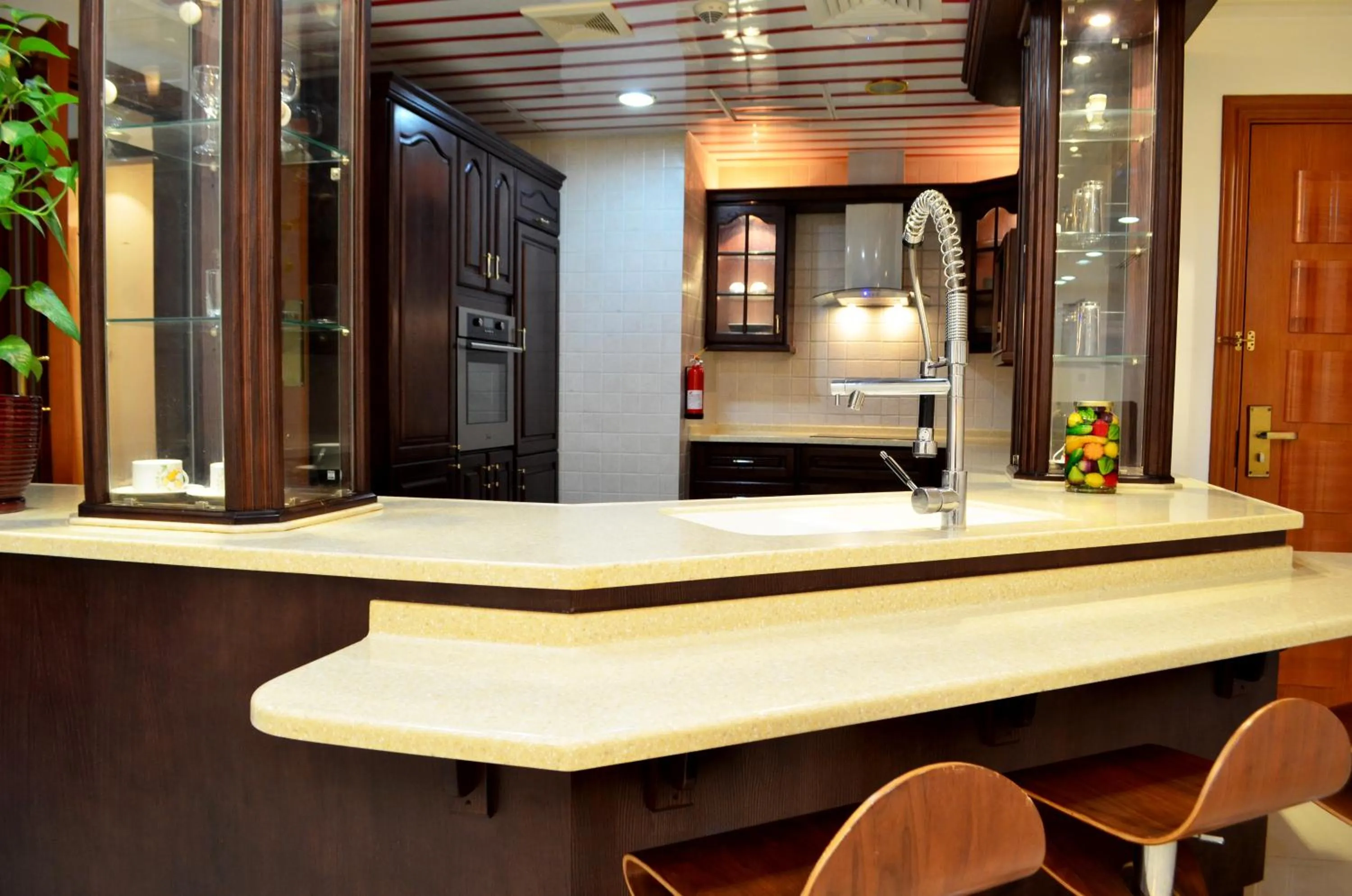 Kitchen or kitchenette in Kiev Tower Hotel Apartments