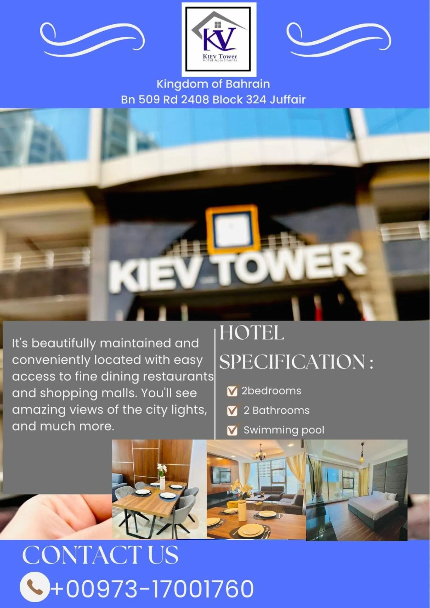 Property building in Kiev Tower Hotel Apartments