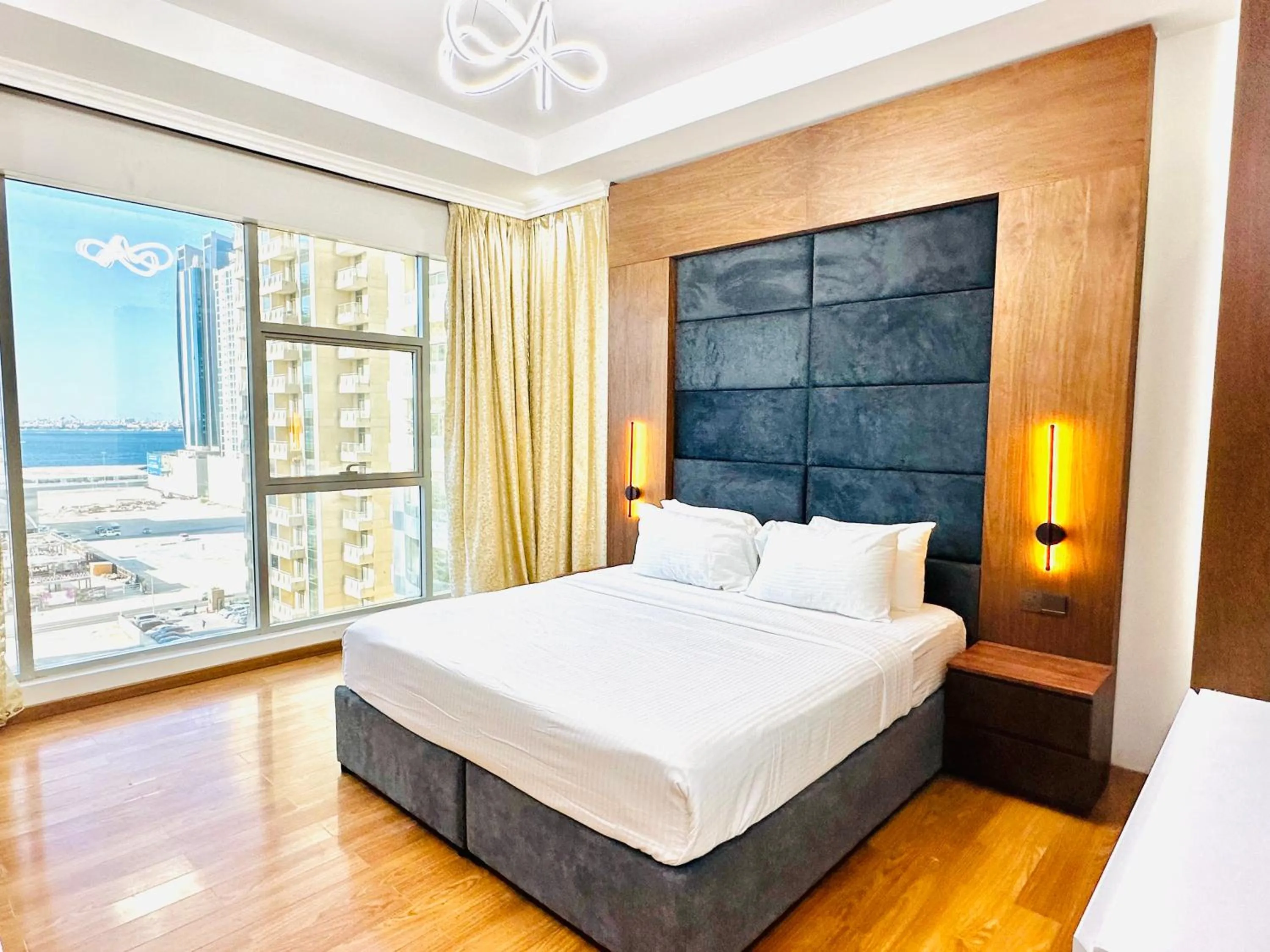 Bedroom, Bed in Kiev Tower Hotel Apartments