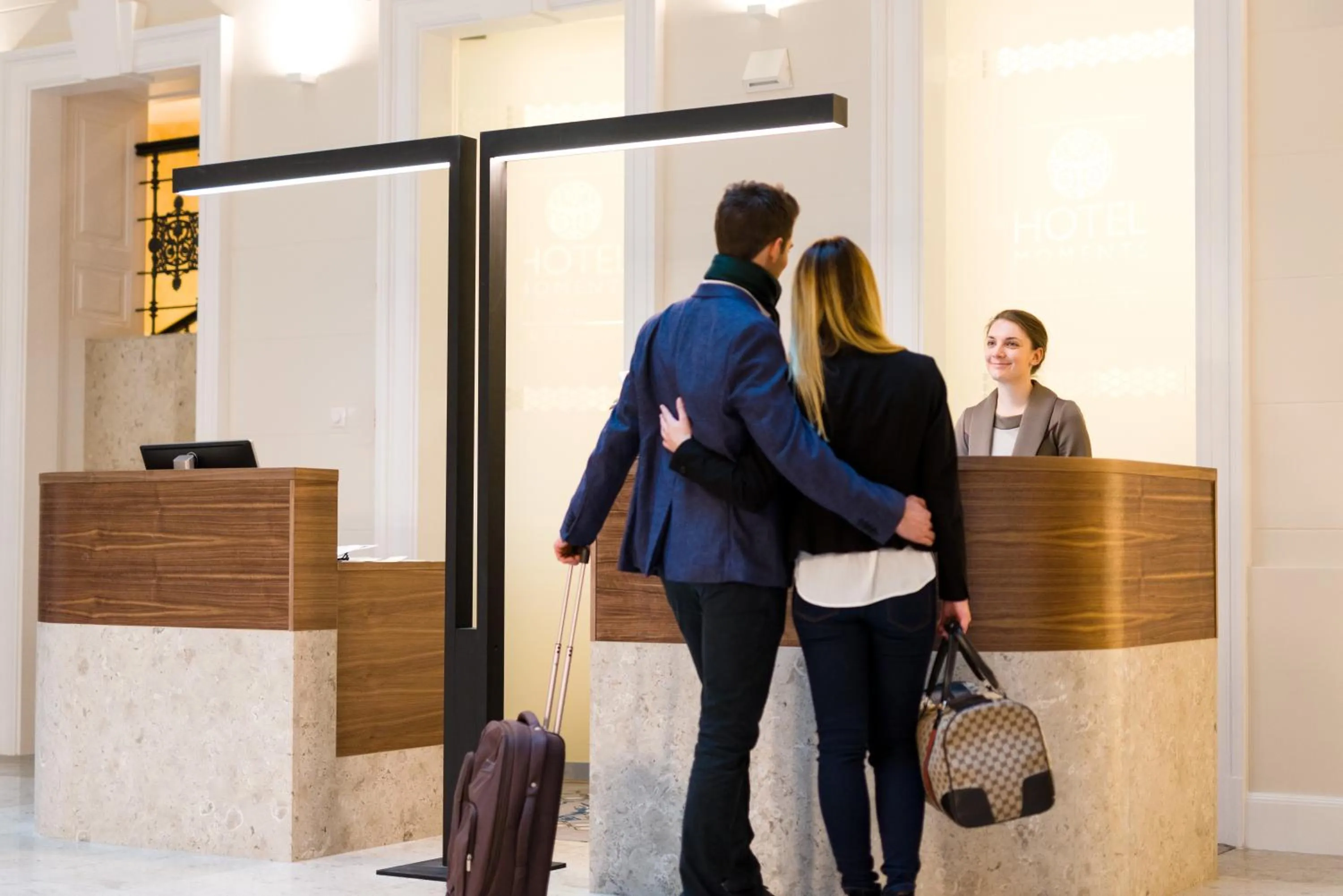 Lobby or reception in Hotel Moments Budapest by Continental Group