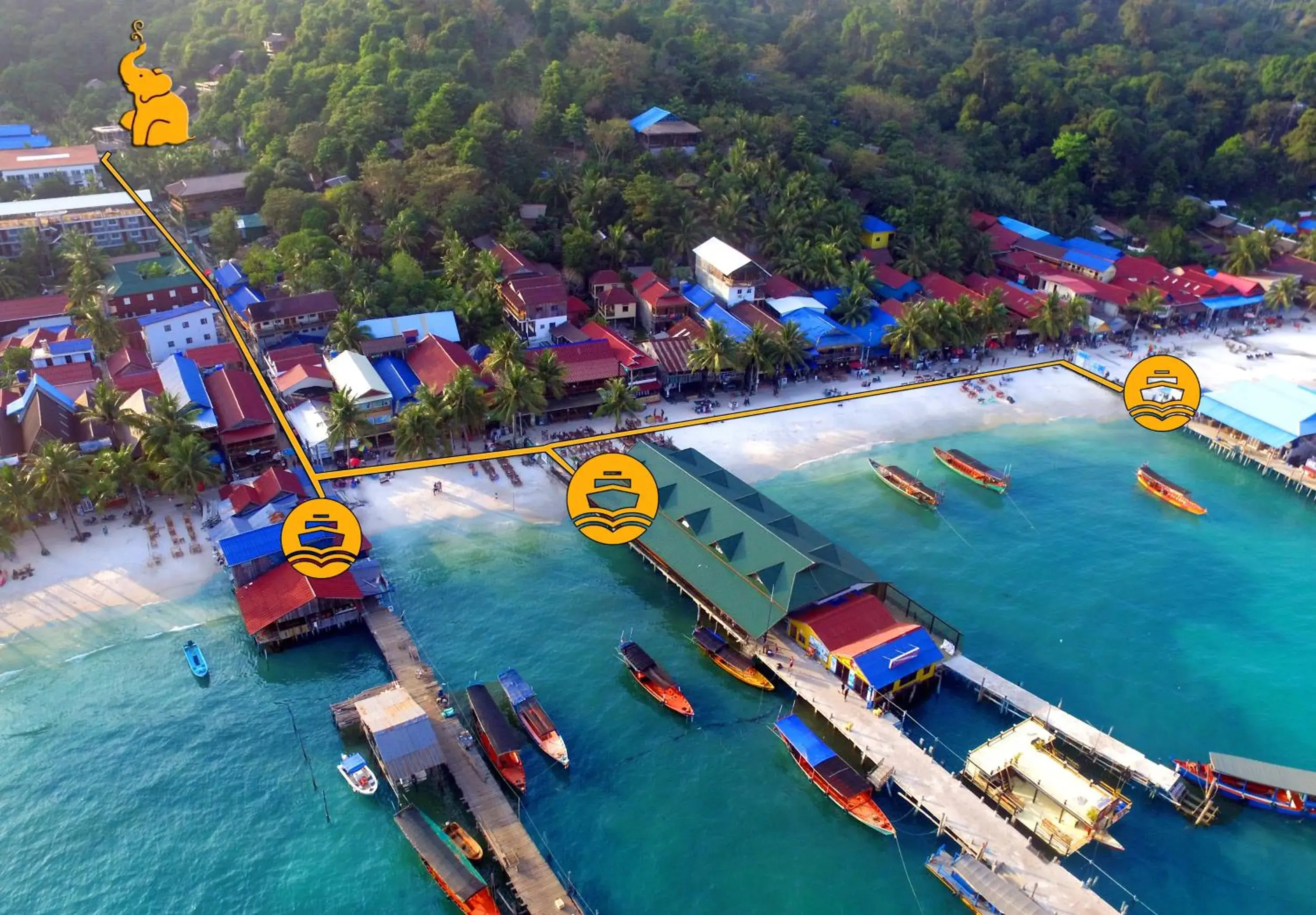Street view in Happy Elephant Bungalows Street view in Happy Elephant Bungalows