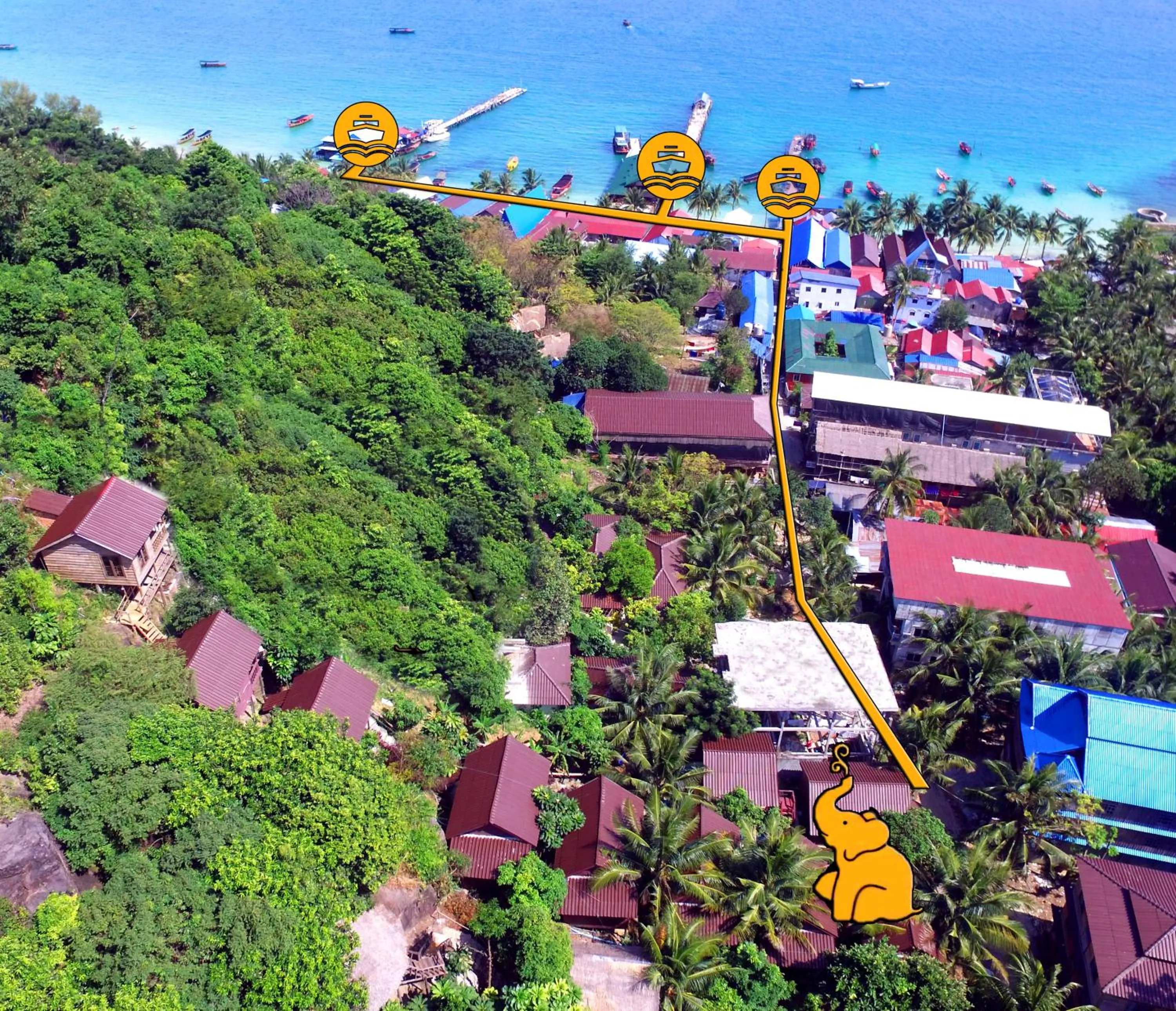 City view in Happy Elephant Bungalows