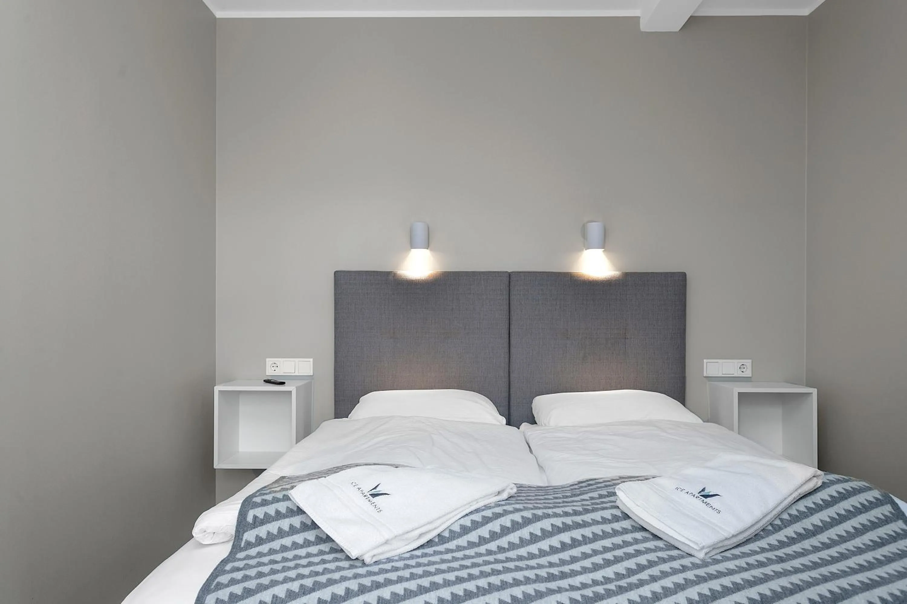 Bed in Ice Apartments Reykjavik by Heimaleiga