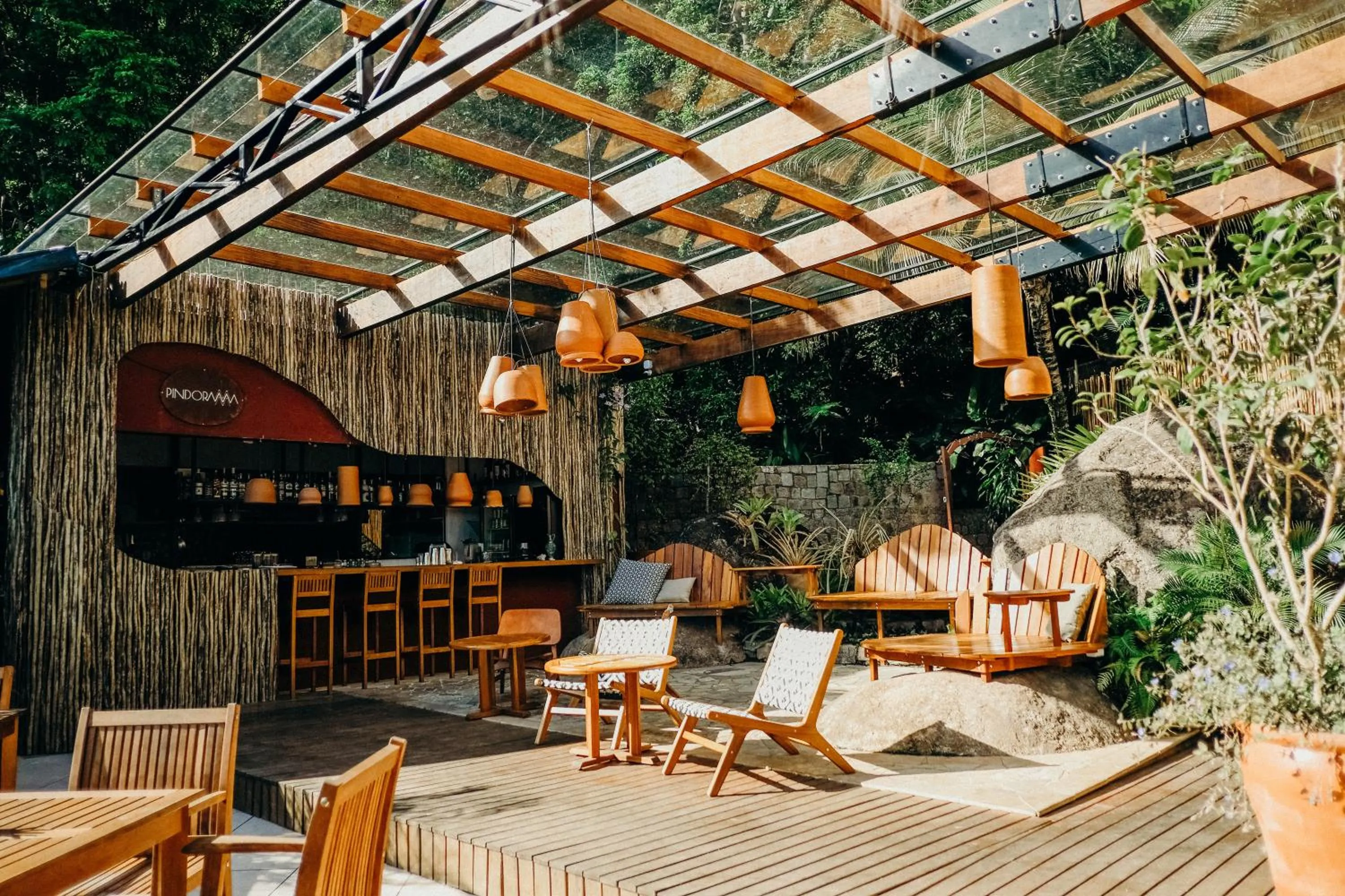 Lounge or bar in Casa Luz Paraty