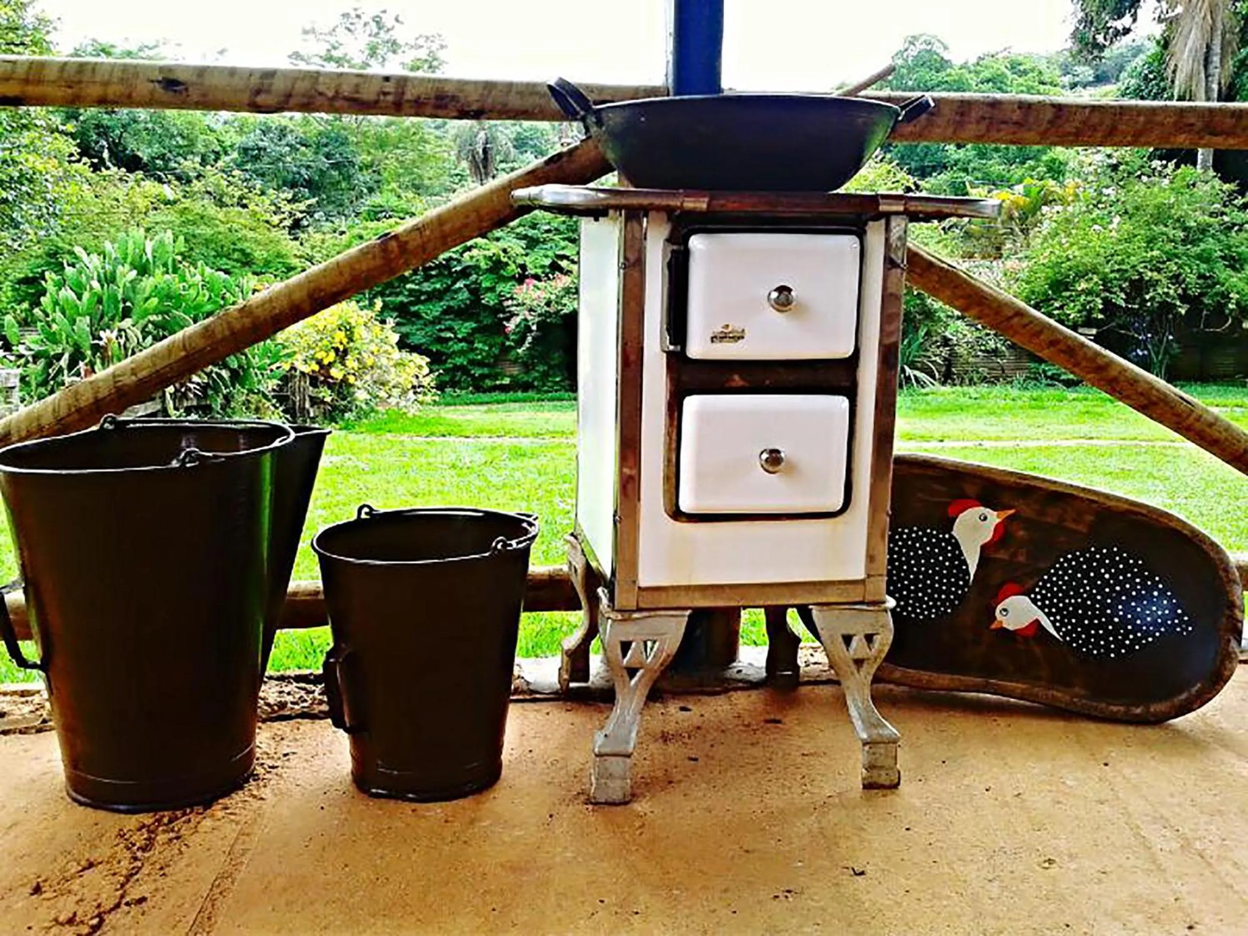 Decorative detail in Estância das Angolas - Inhotim
