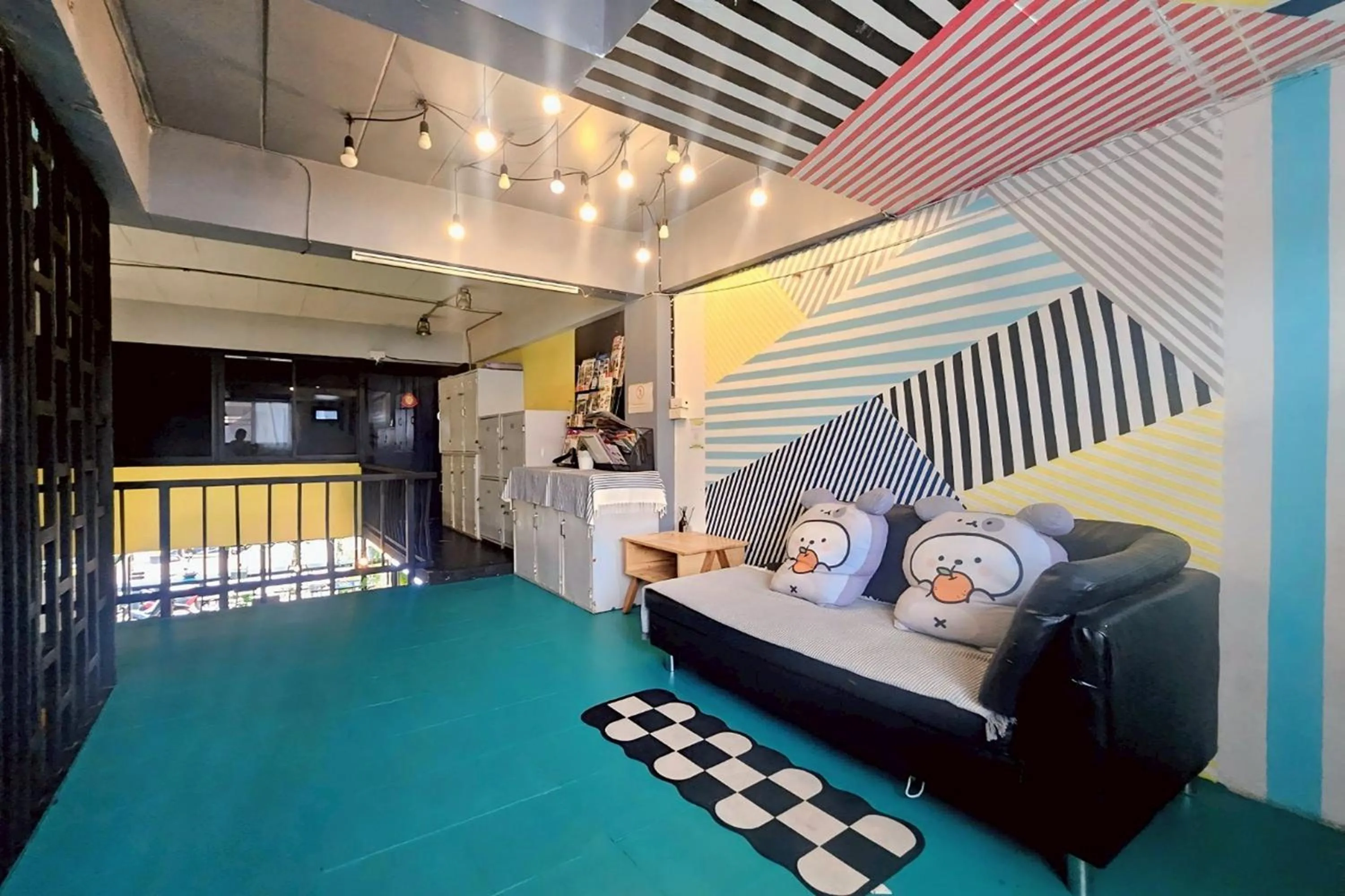 Seating area in Me U Hostel