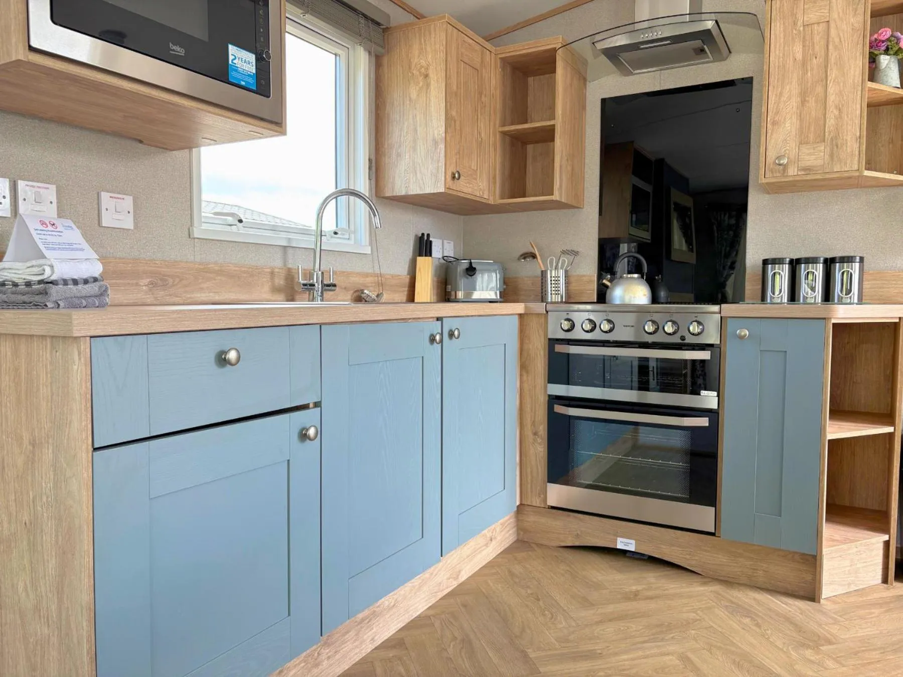 kitchen in Linwater Caravan Park - Luxury Lodges and Static Caravans near Edinburgh