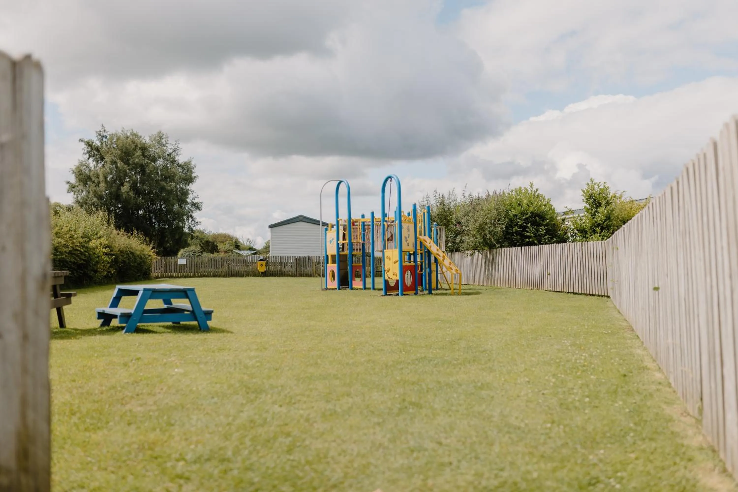 Children play ground in Linwater Caravan Park - Luxury Lodges and Static Caravans near Edinburgh