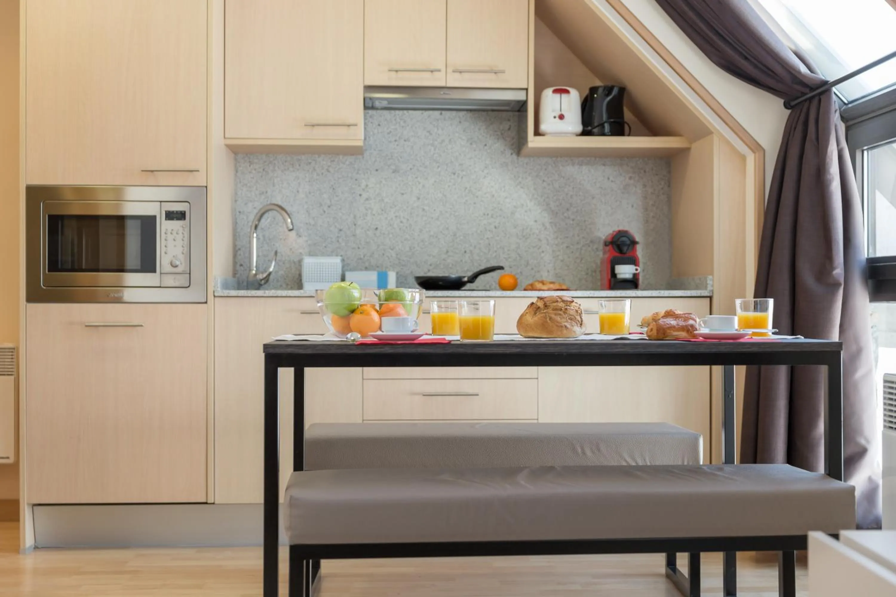 Kitchen or kitchenette in Pierre & Vacances Pas de la Casa Princesa