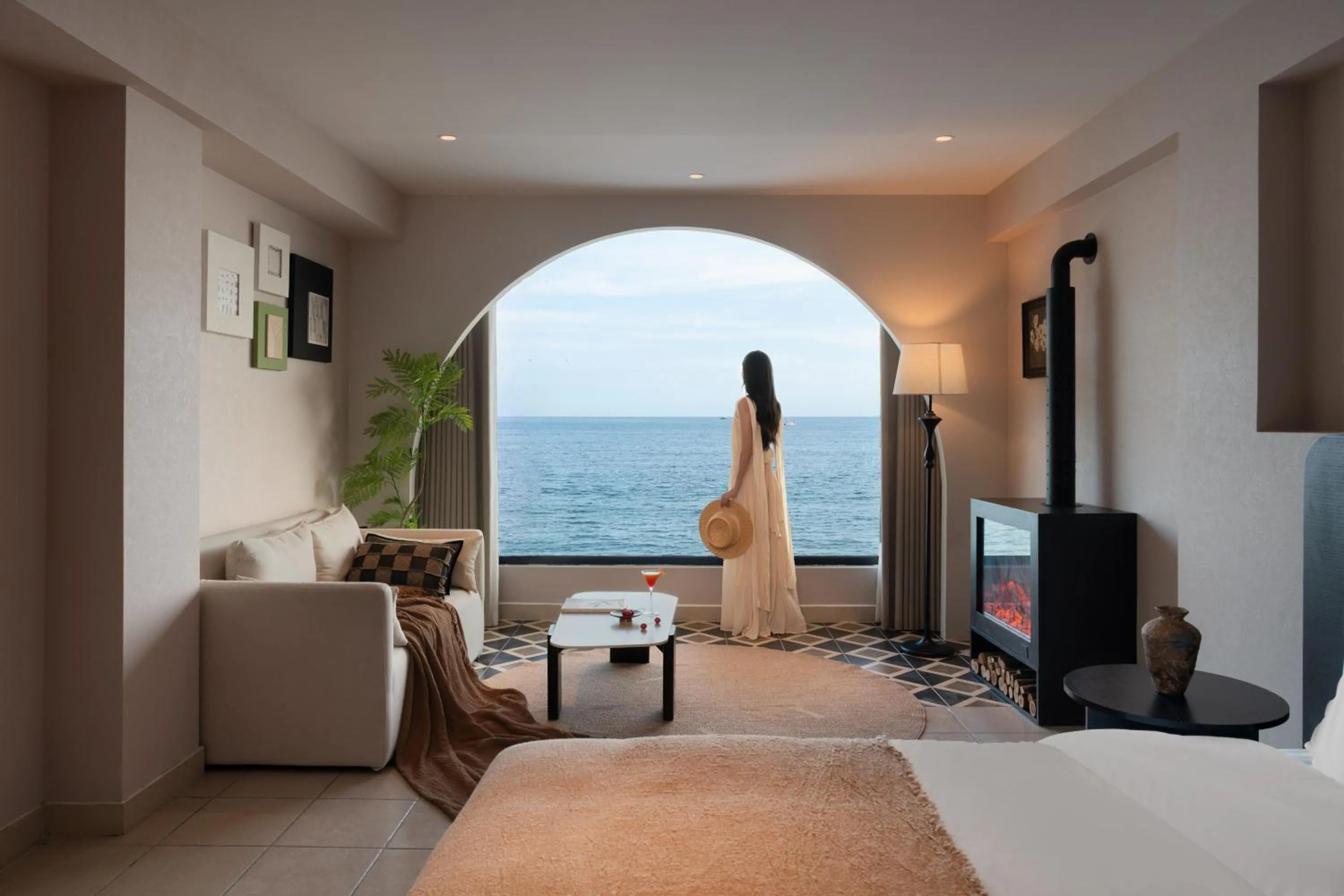 Bed in Xi'an seascape meisu-MOMOO Sea