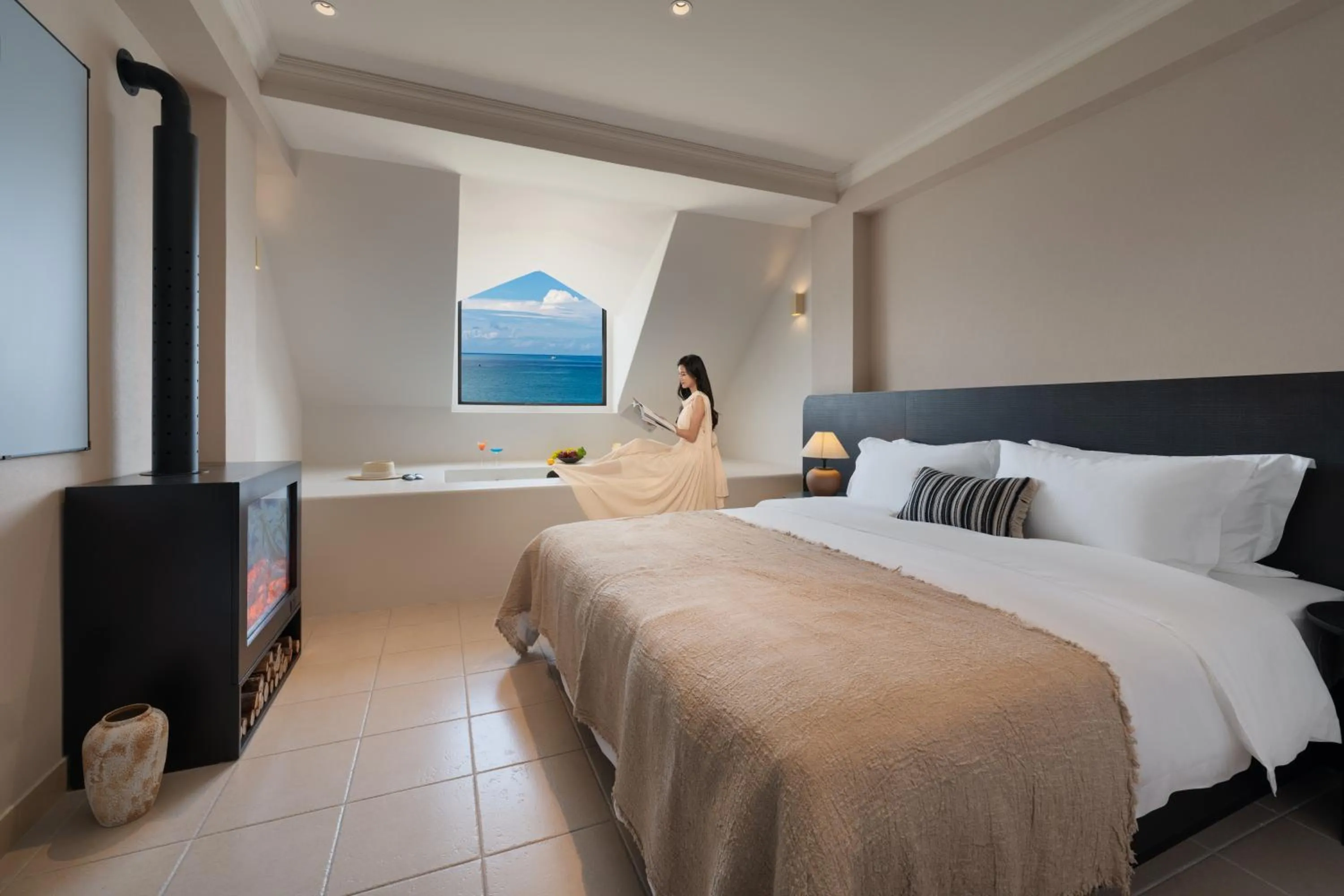 Bed in Xi'an seascape meisu-MOMOO Sea