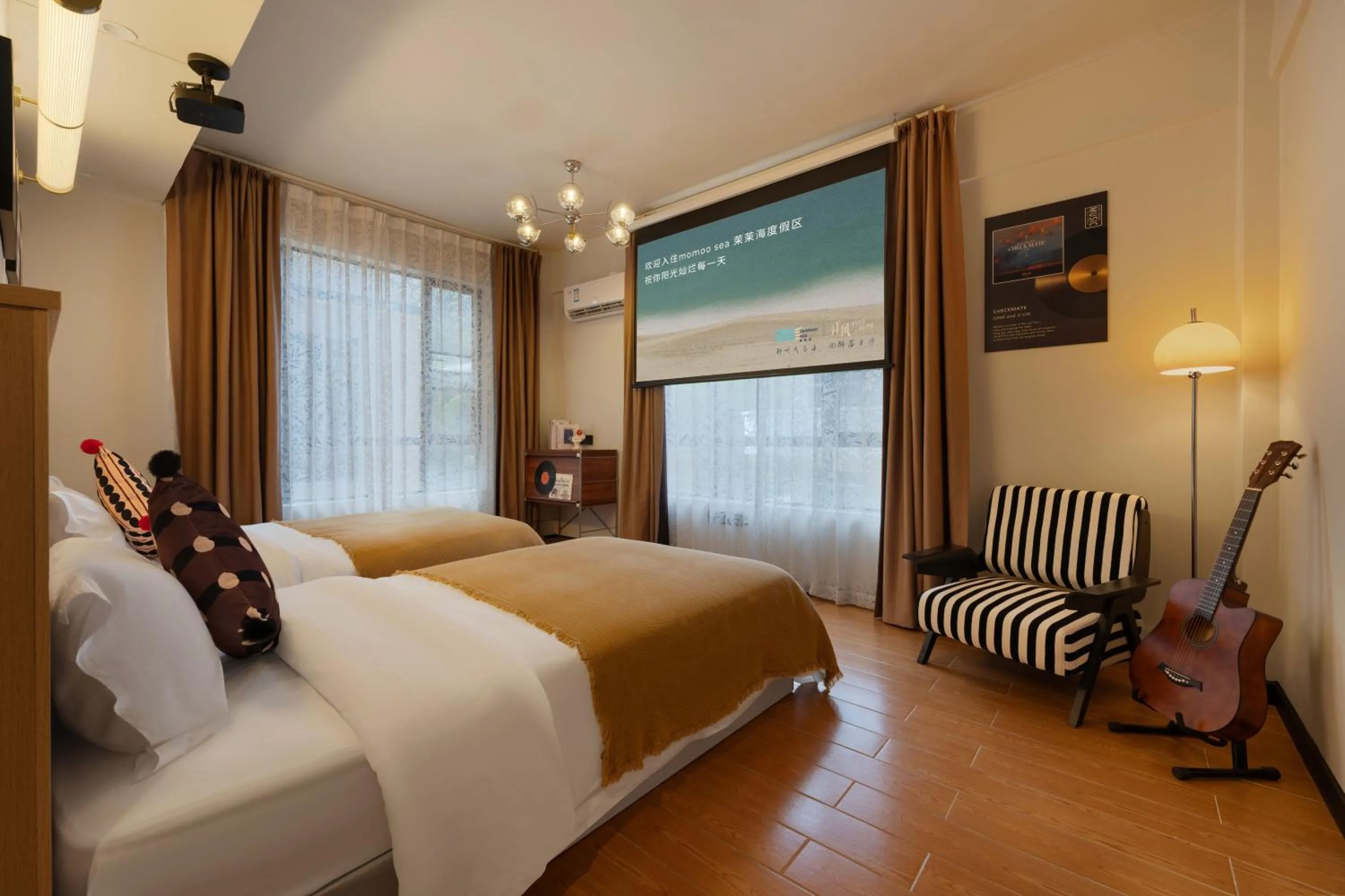 Bed in Xi'an seascape meisu-MOMOO Sea
