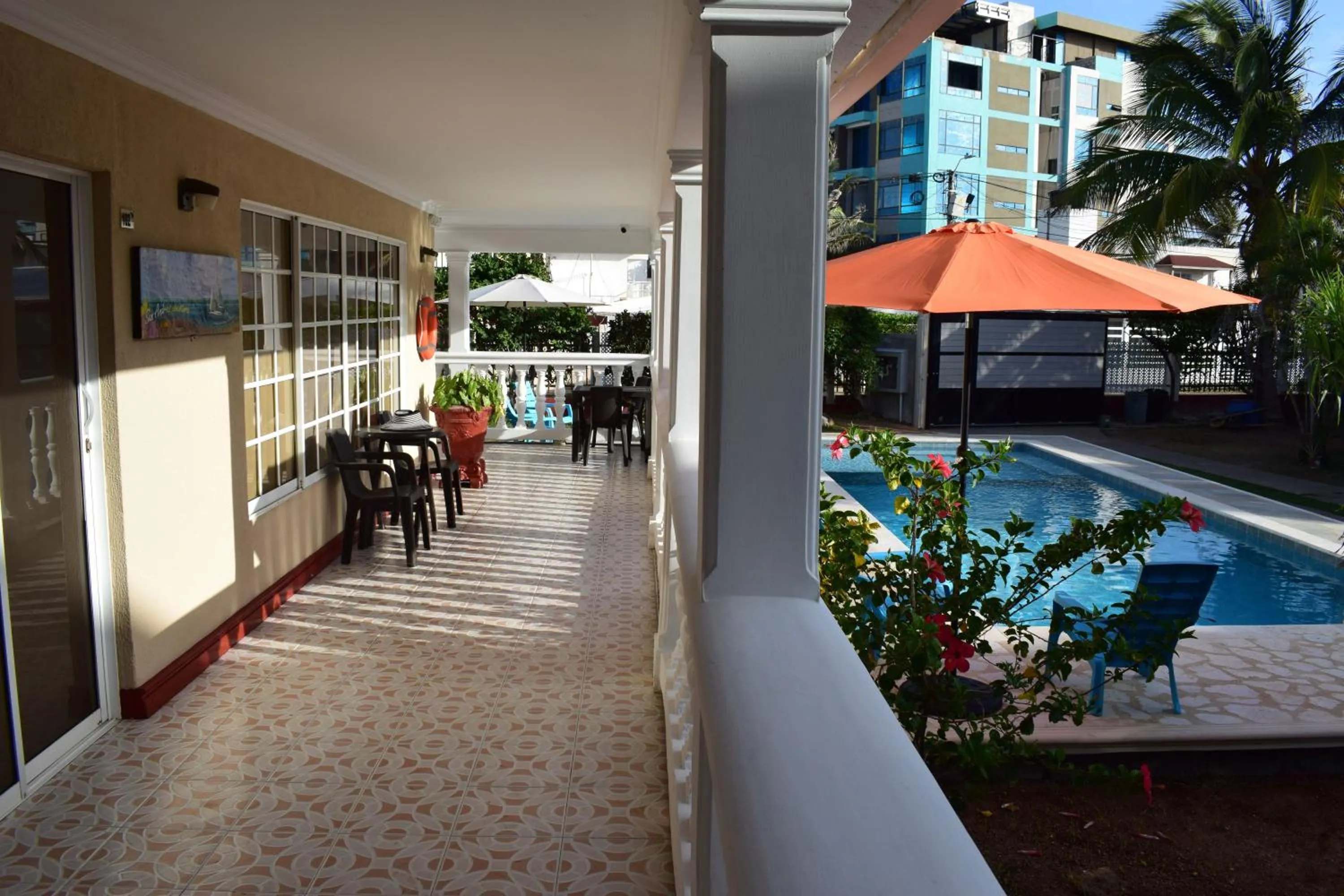 Swimming pool in Hostal Marlyn