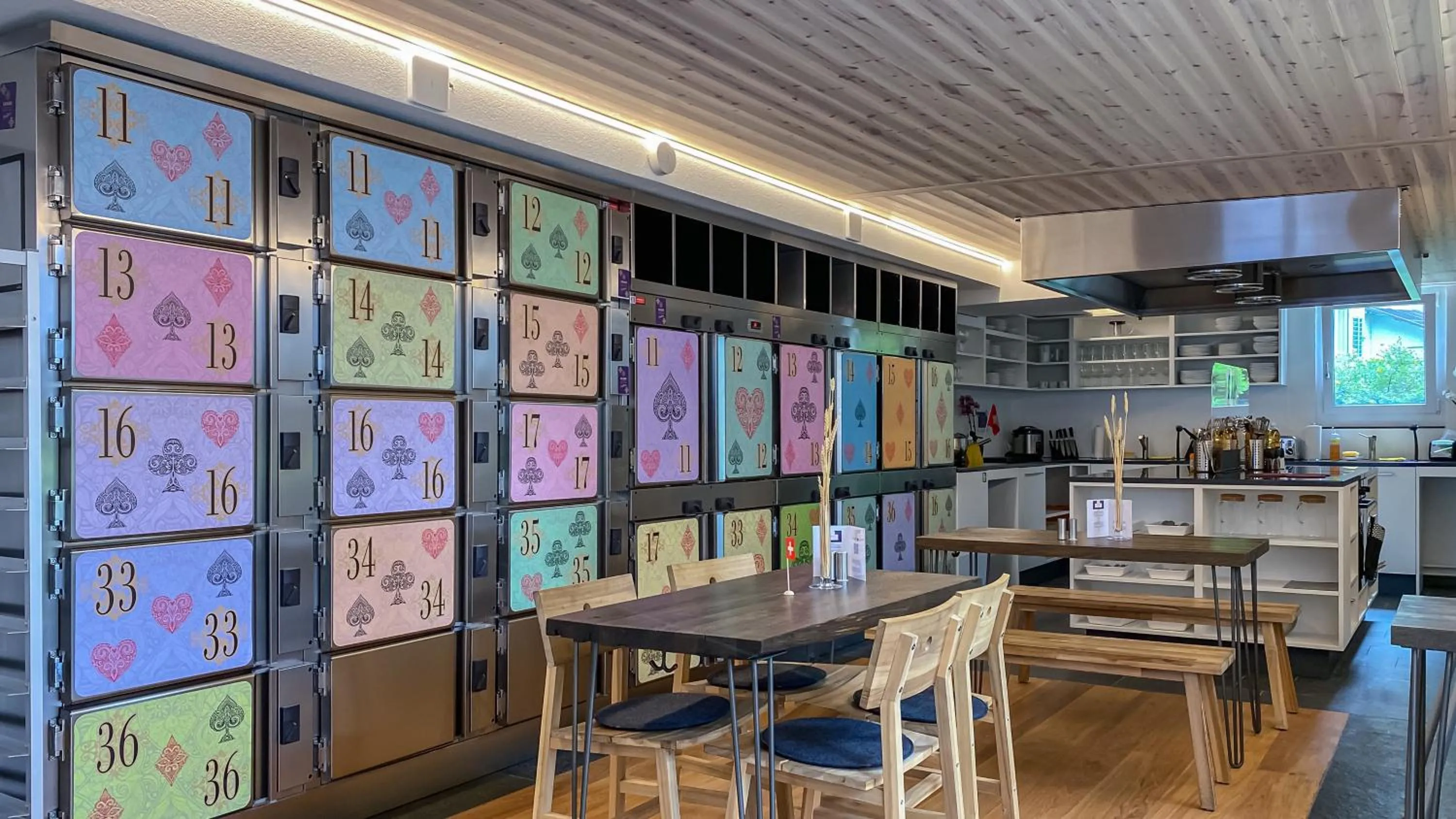 Dining area in GRAND your home with common kitchens with self check-in