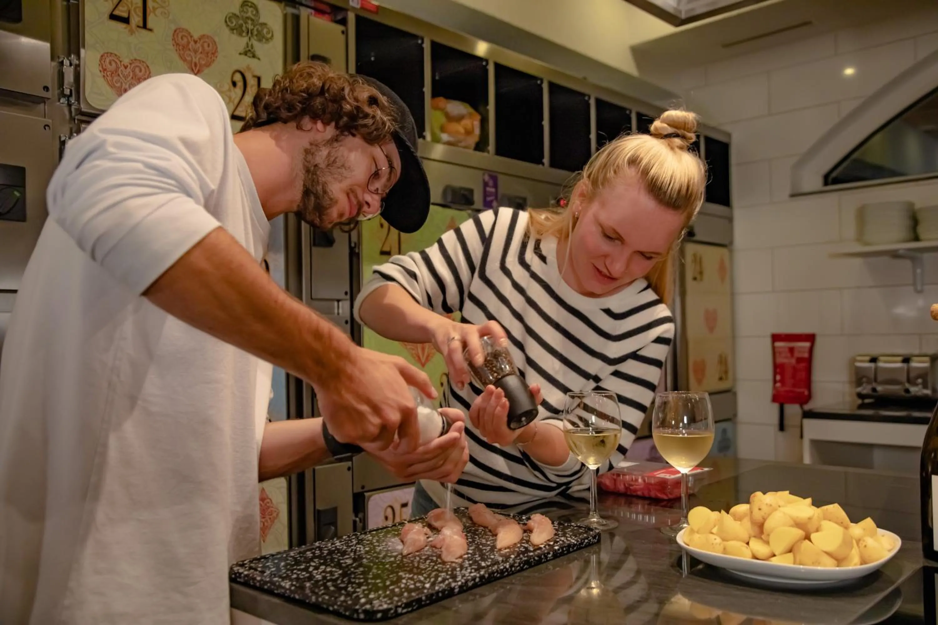 People in GRAND your home with common kitchens with self check-in
