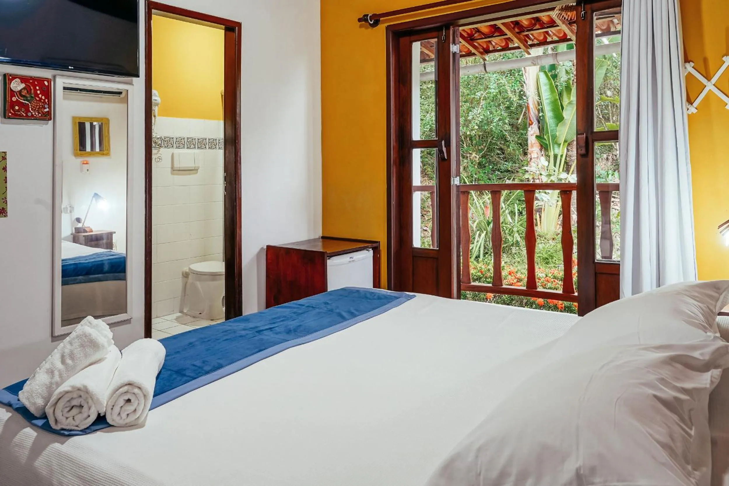 Bed in Pousada Natureza