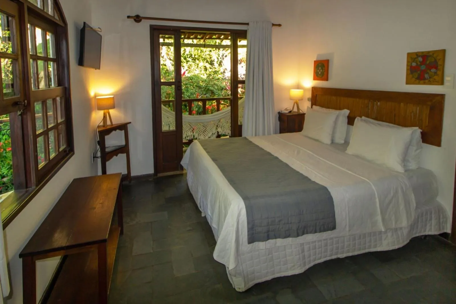 Bed in Pousada Natureza