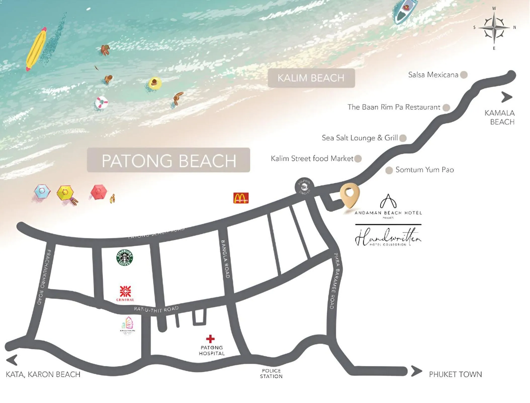 Text overlay in Andaman Beach Hotel Phuket - Handwritten Collection