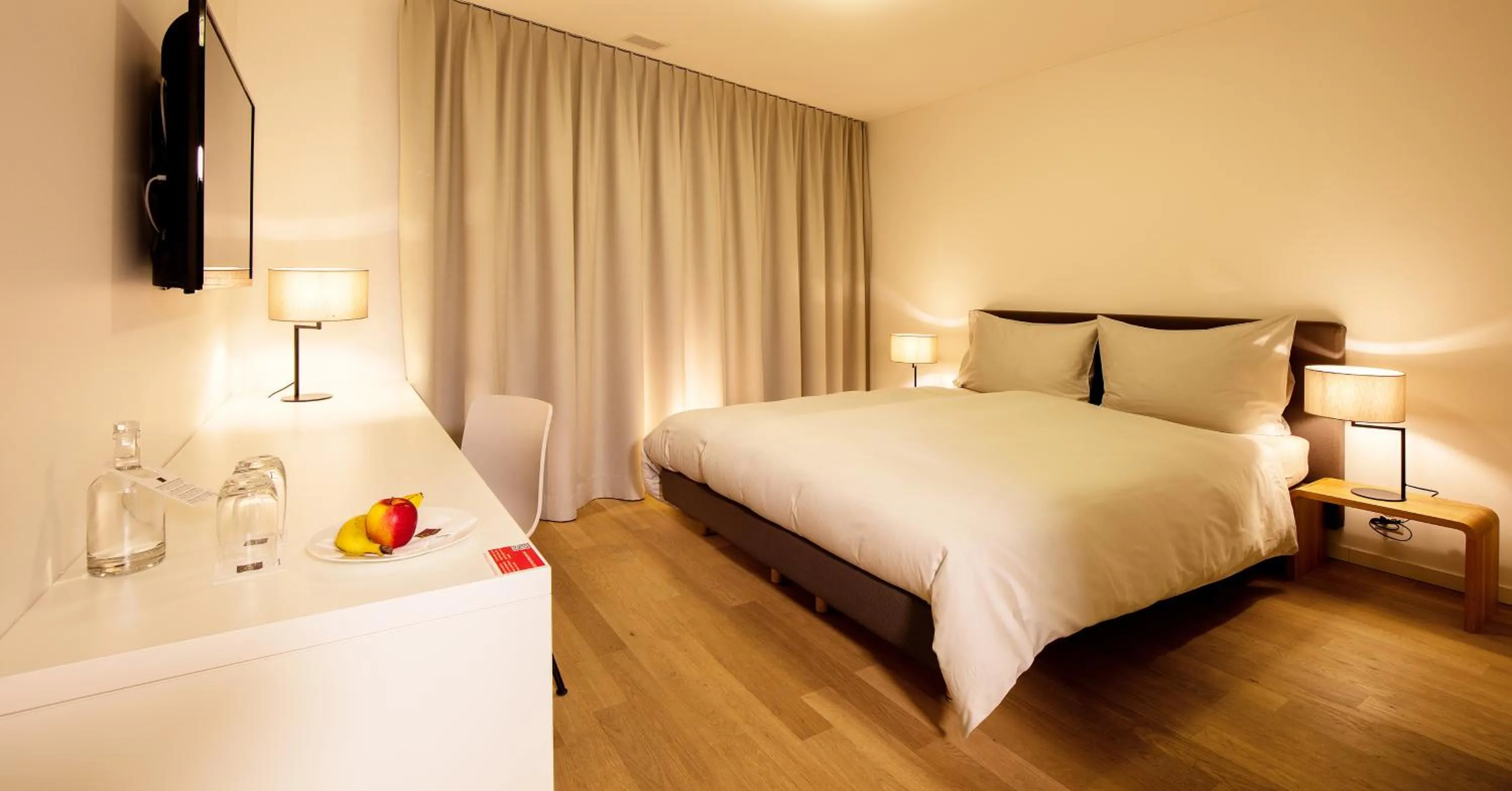 Bedroom, Bed in Motel Rheinfels Park