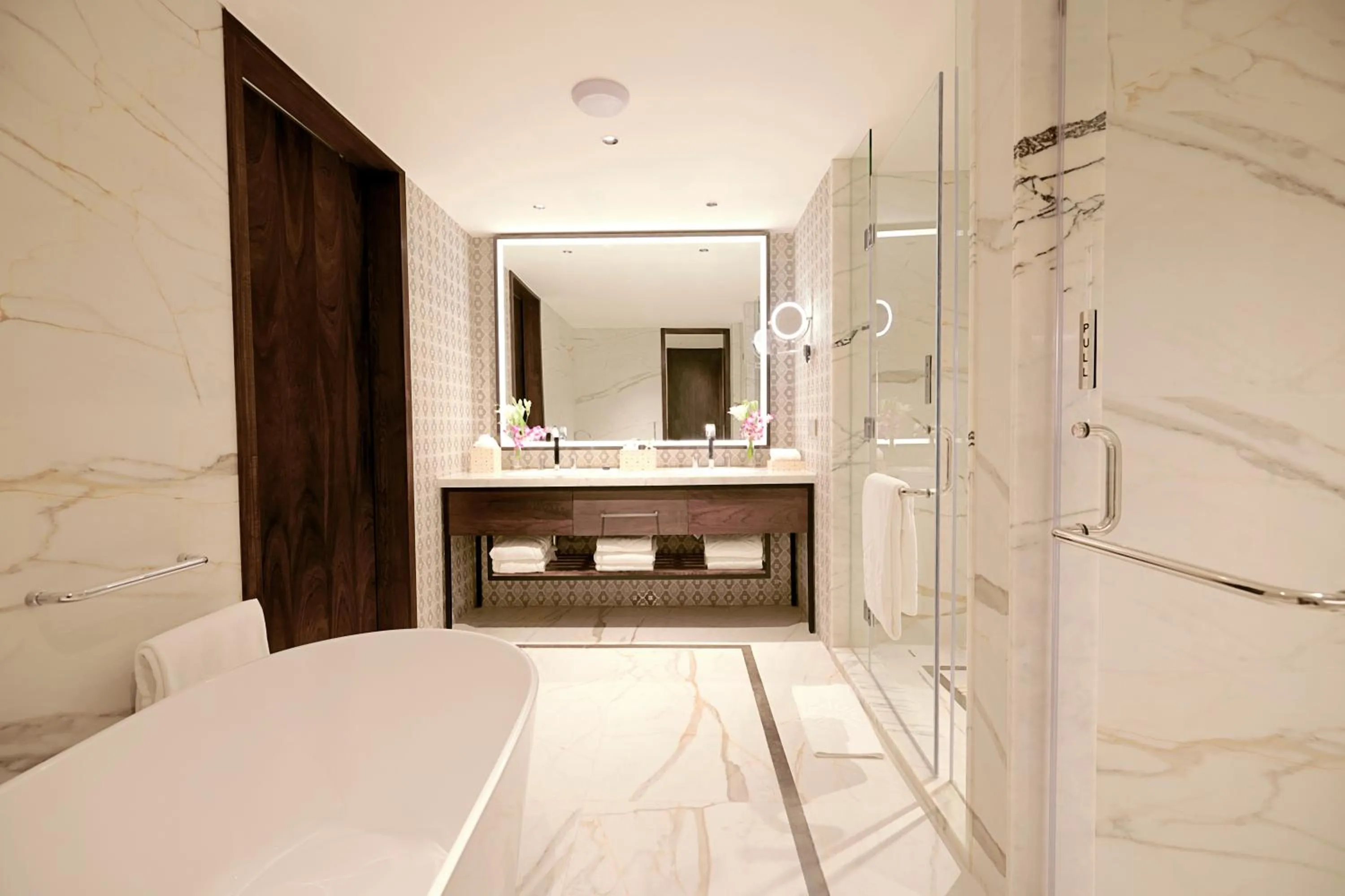 Bathroom, Bed in Taj Bangalore