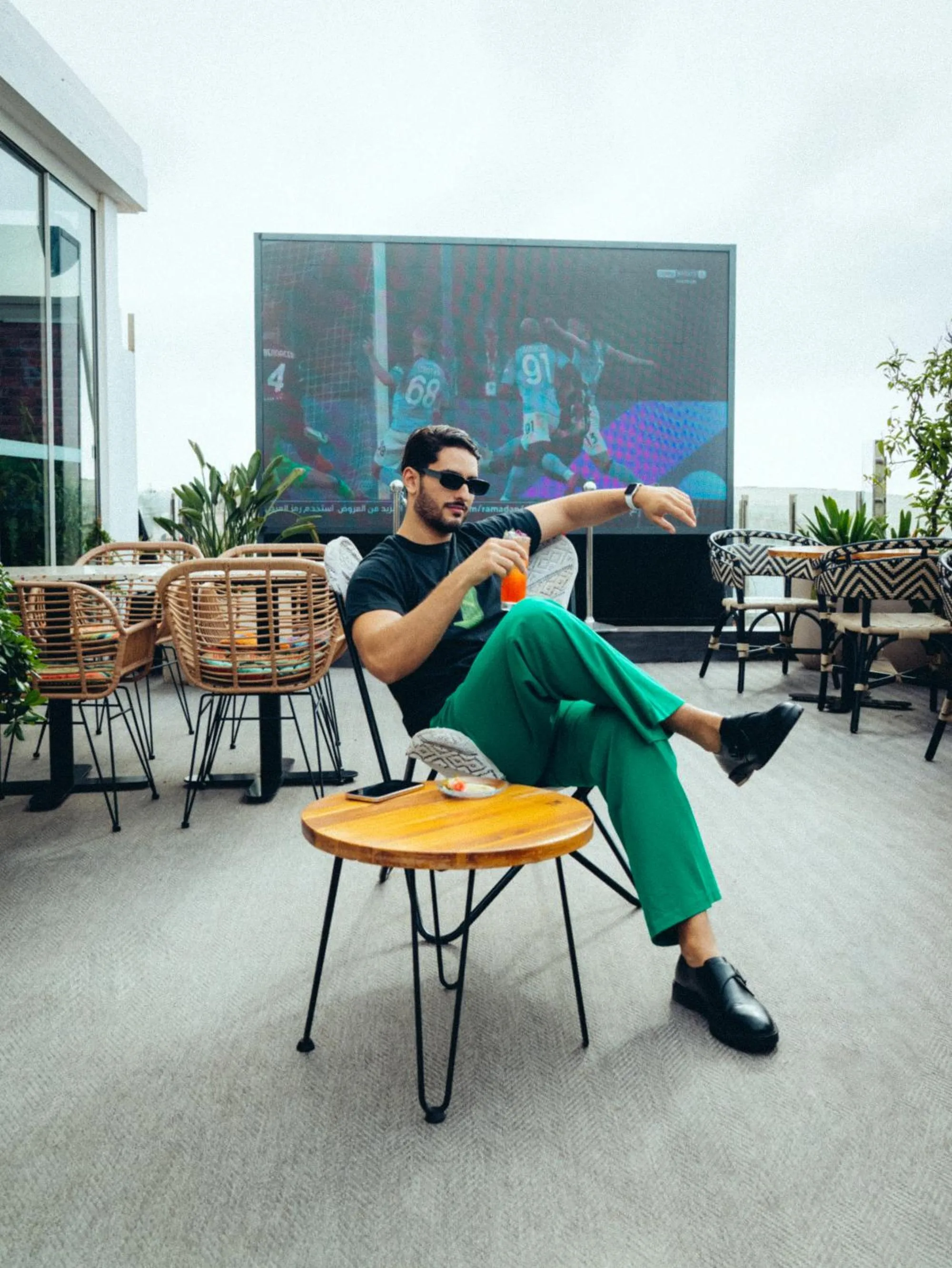 Communal lounge/ TV room in ONOMO Hotel Rabat Terminus