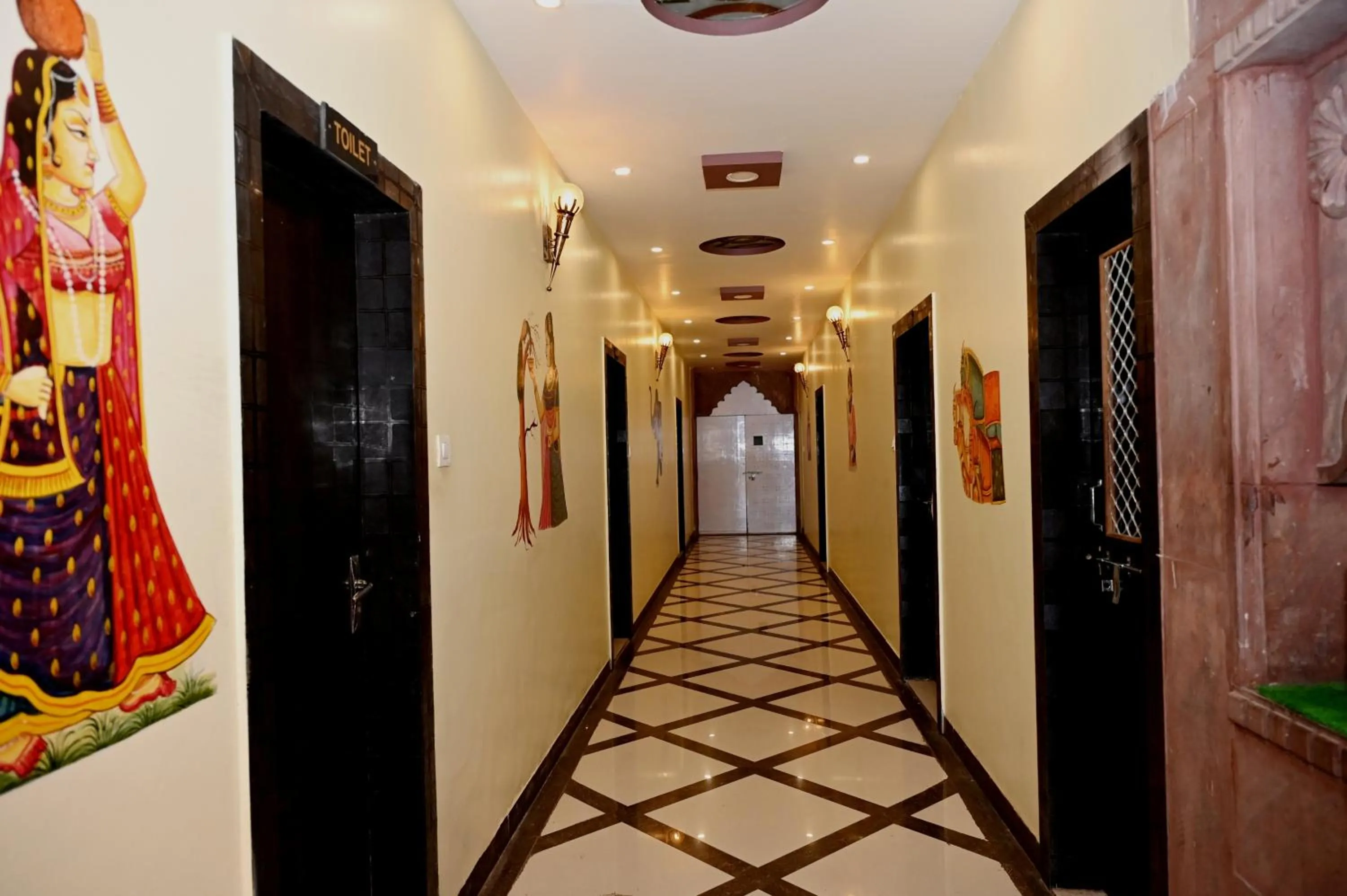 Lobby or reception in Om Heritage Haveli