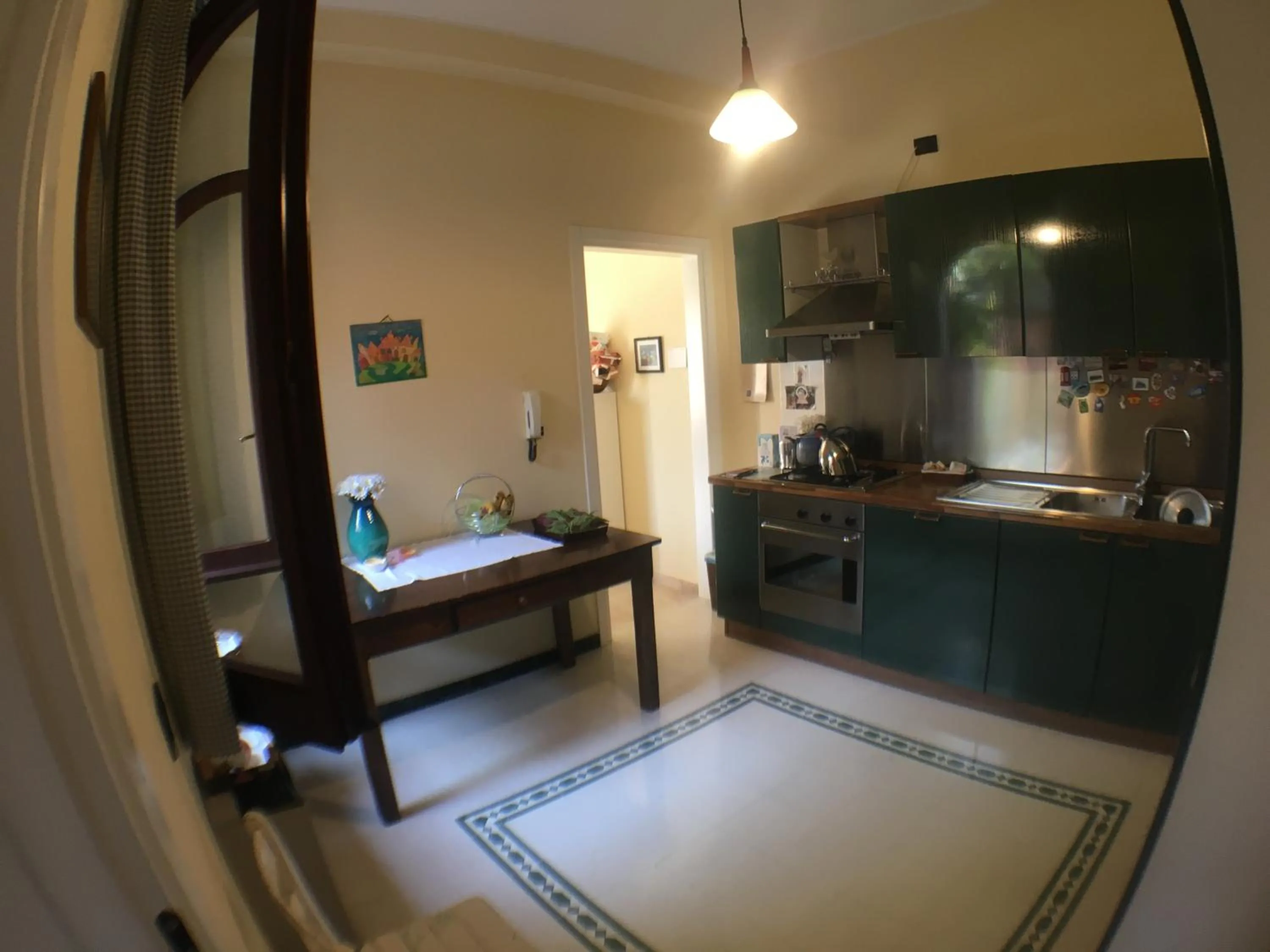 Communal kitchen, Bed in Corte Arrubia