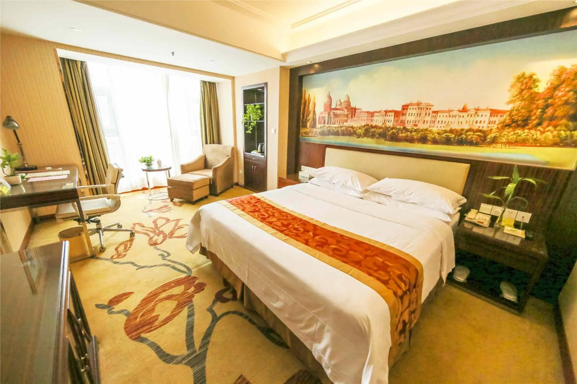 Bed in Vienna Hotel Zhumadian Huayuan Xuefu