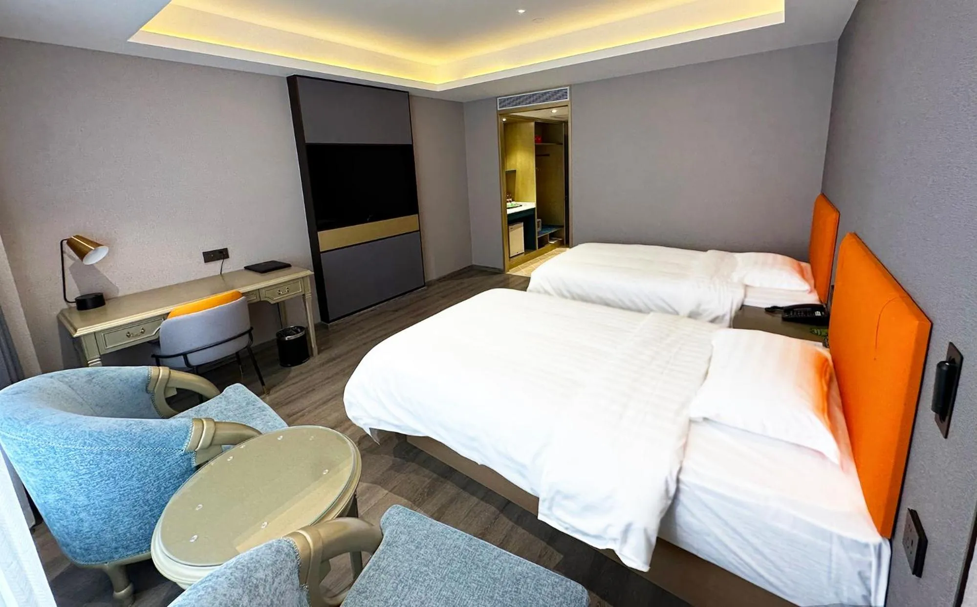 Bed in National Jade Hotel