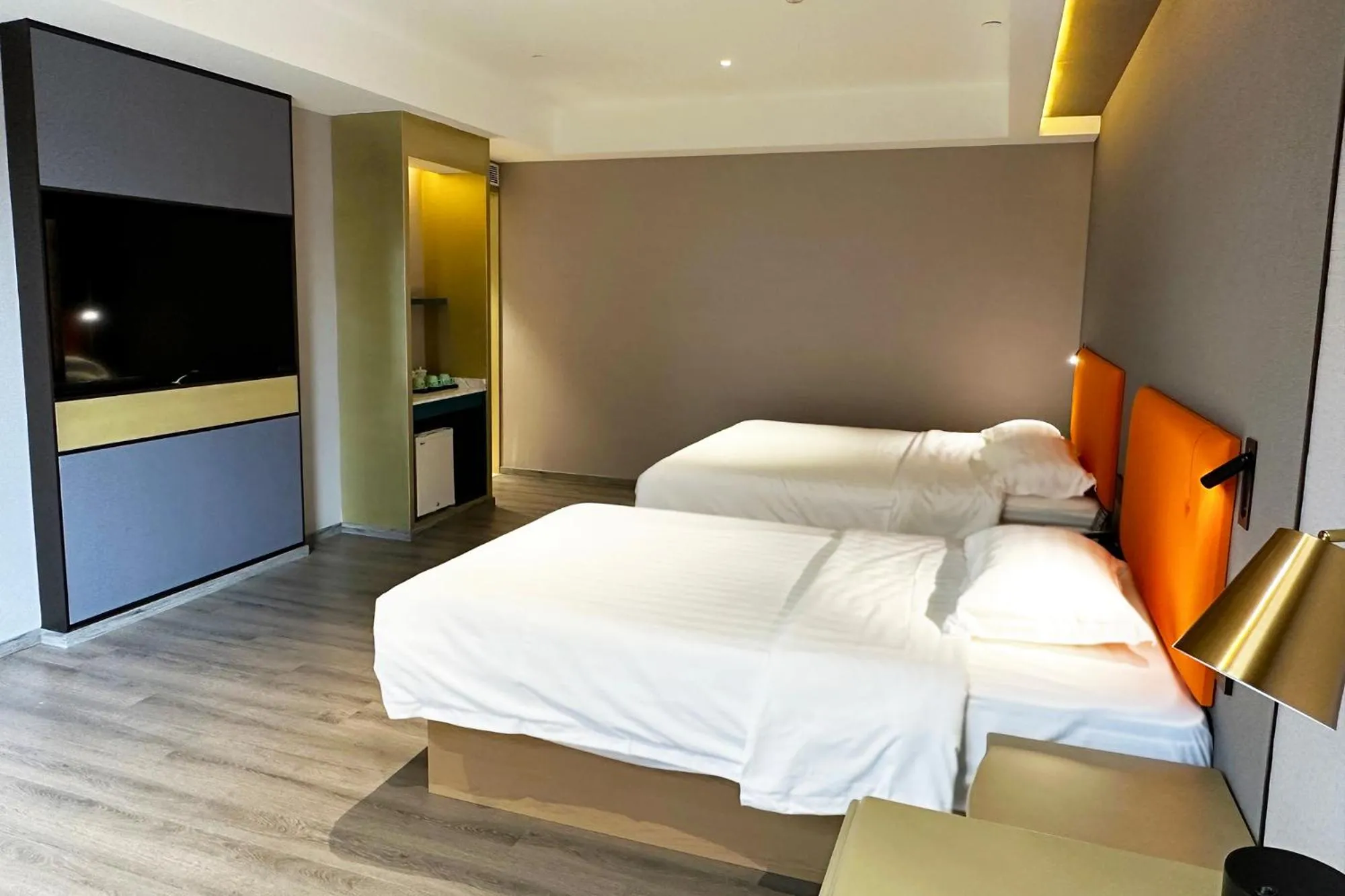 Bed in National Jade Hotel