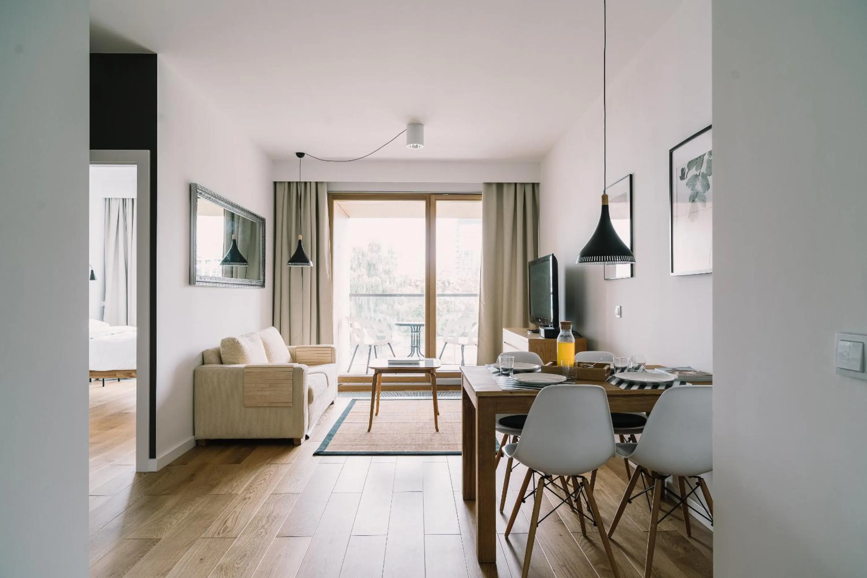 Patio in Warsaw Aparthotel