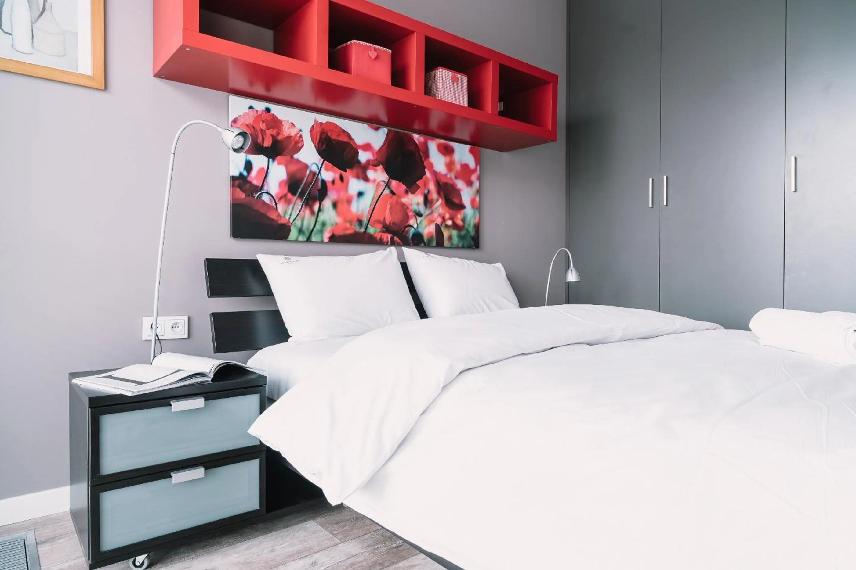 Bed in Warsaw Aparthotel