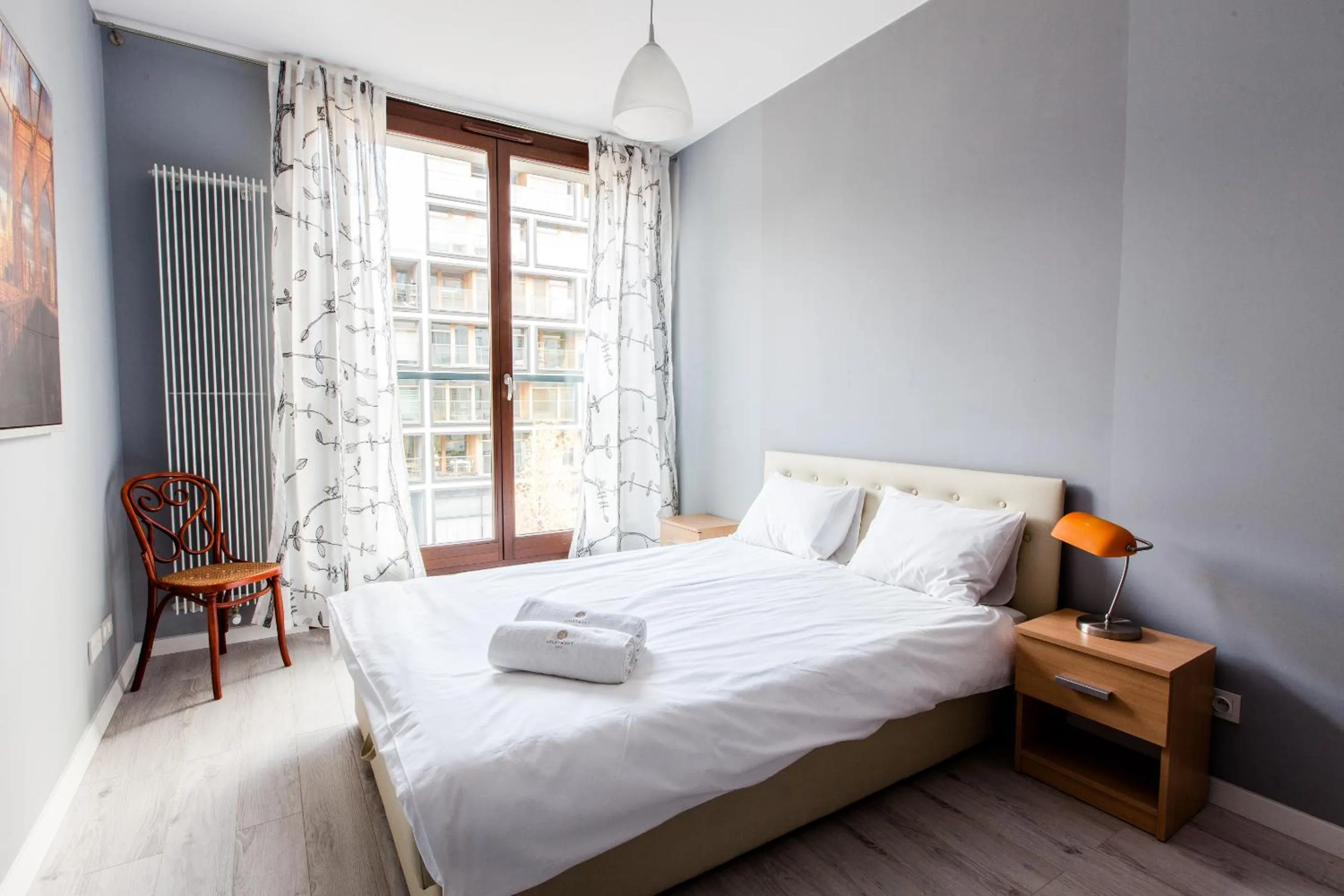 Bedroom, Bed in Warsaw Aparthotel