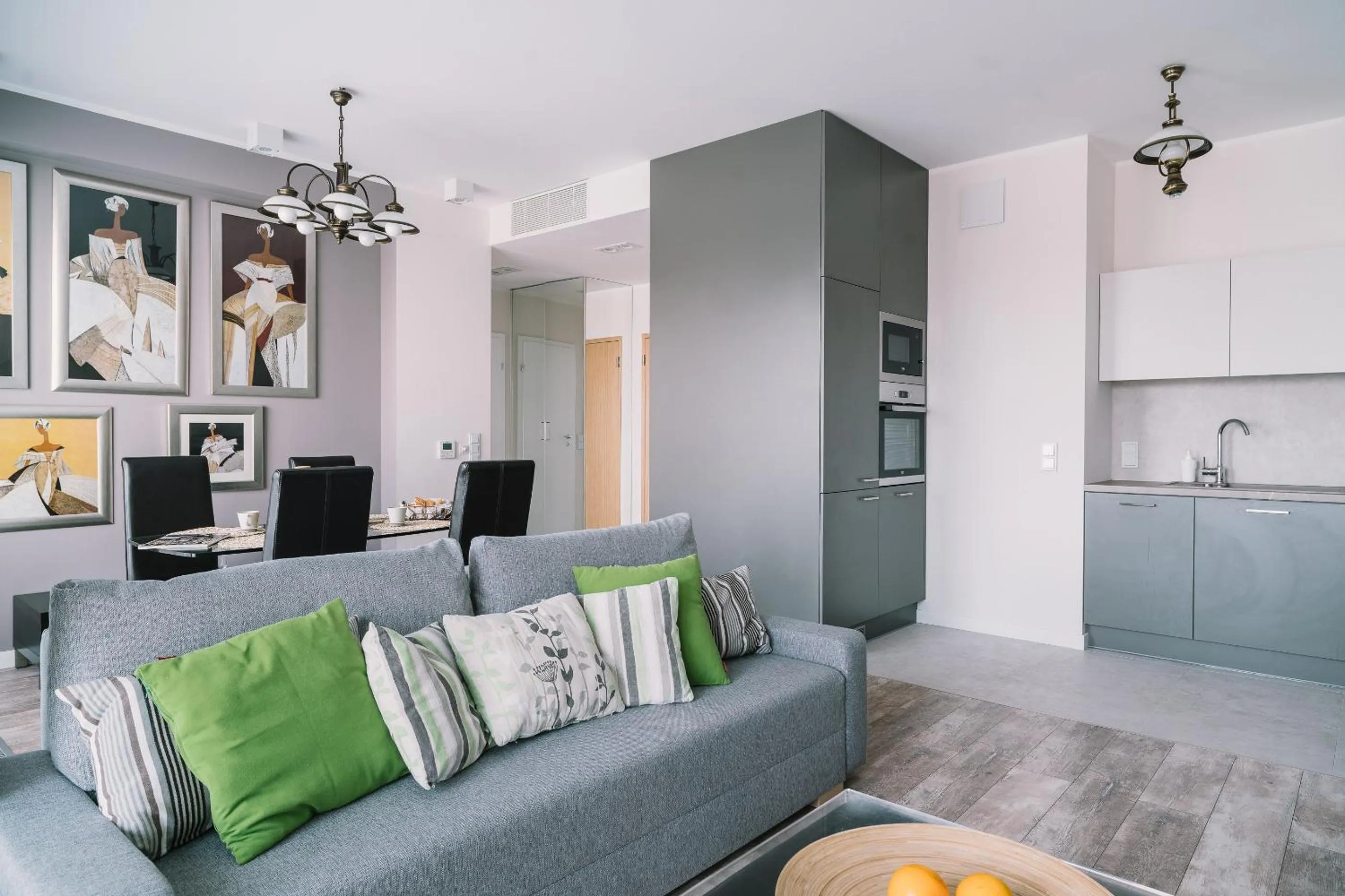 Kitchen or kitchenette in Warsaw Aparthotel