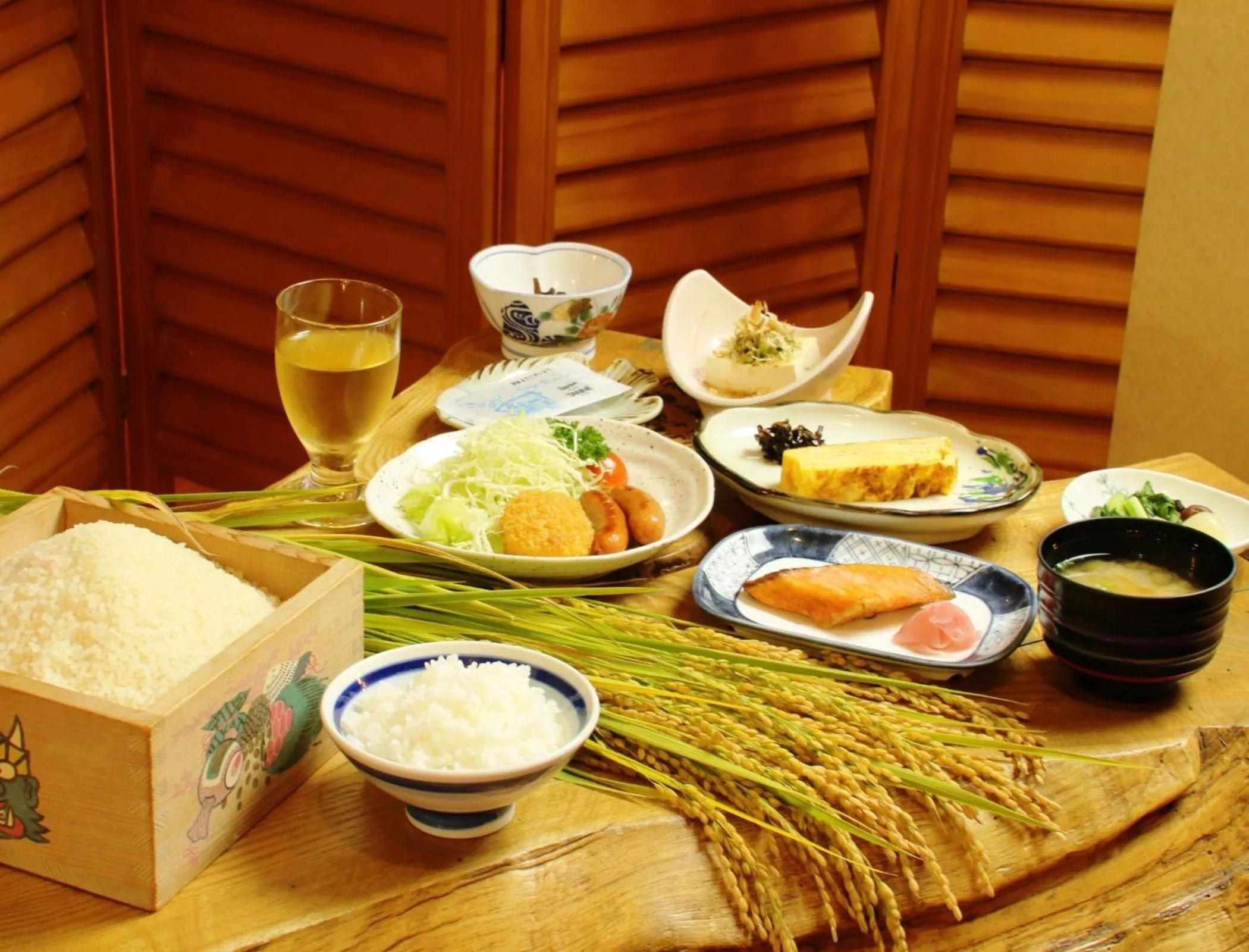 Asian breakfast in Hakuba Tsugaike Sunrise Tanne