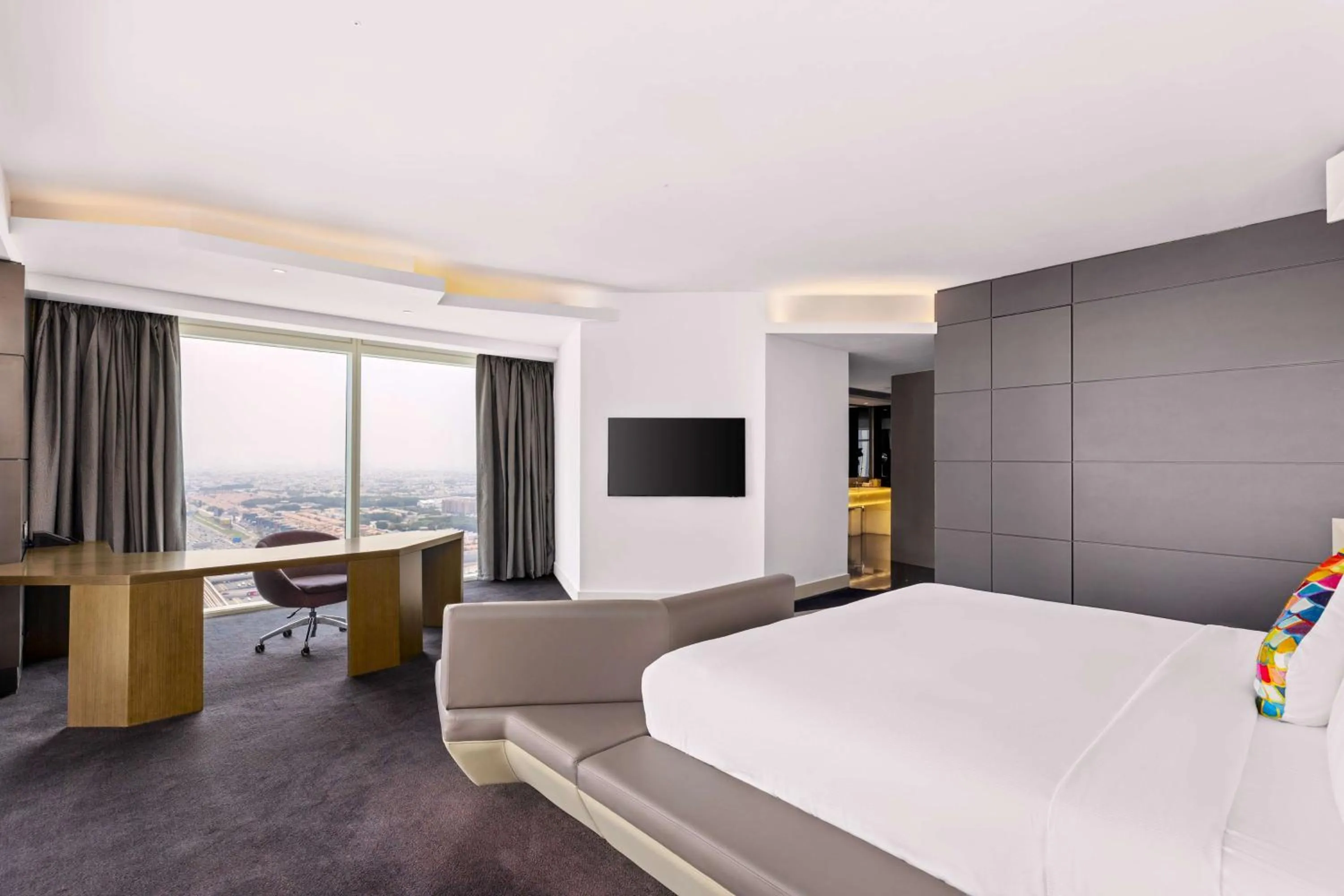 Bedroom, Bed in V Hotel Dubai, Curio Collection by Hilton