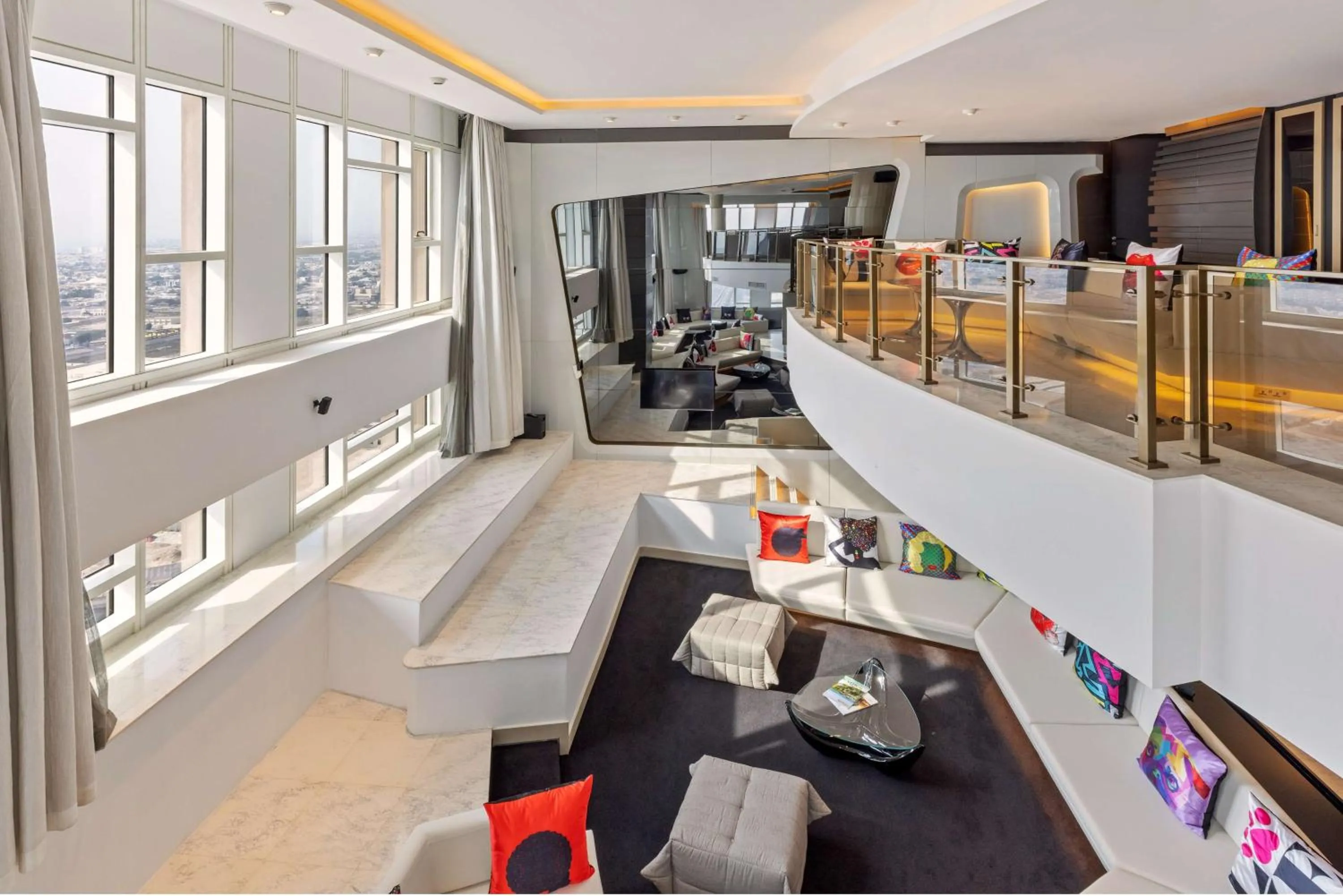 Living room in V Hotel Dubai, Curio Collection by Hilton