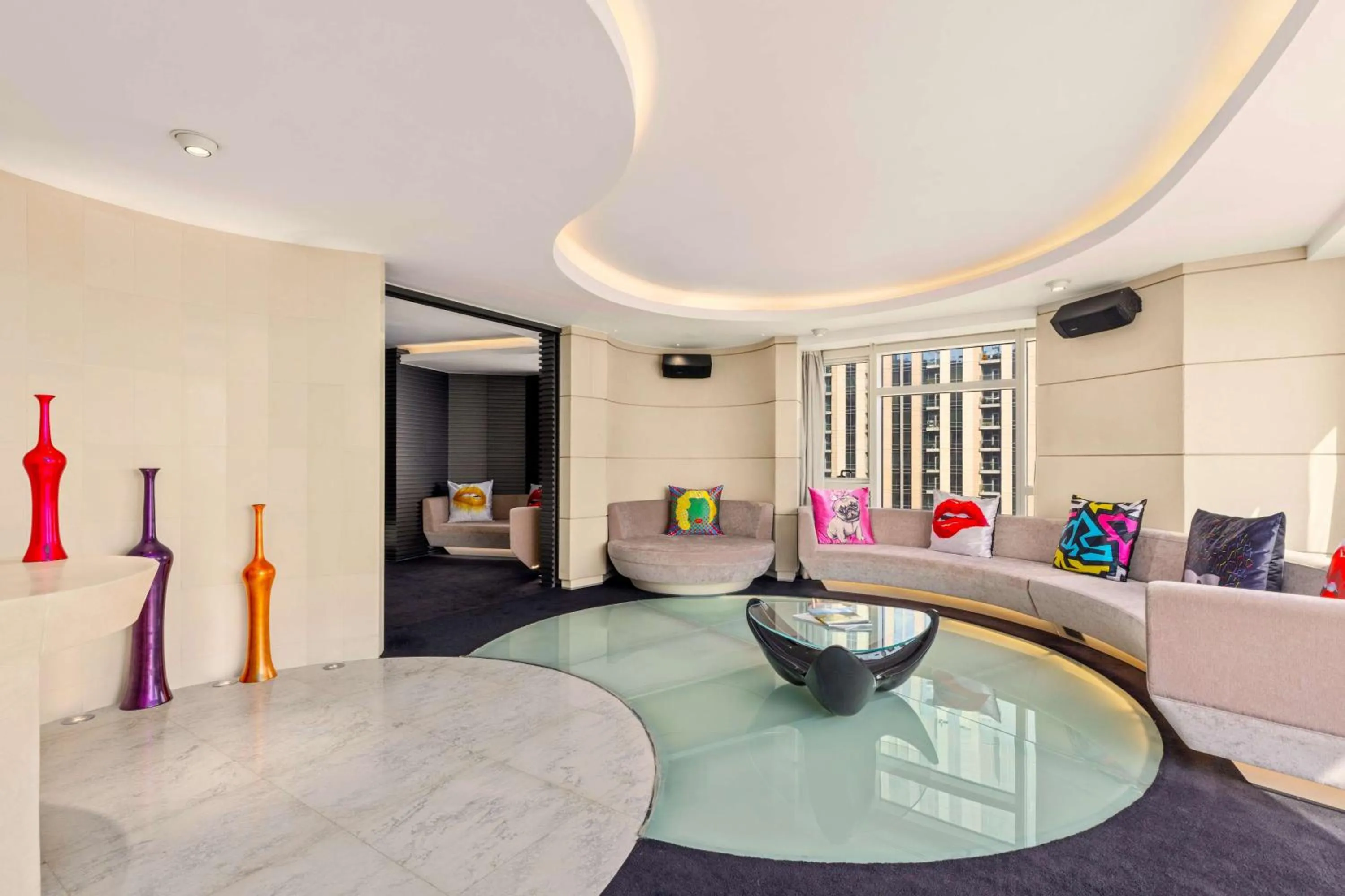 Living room in V Hotel Dubai, Curio Collection by Hilton