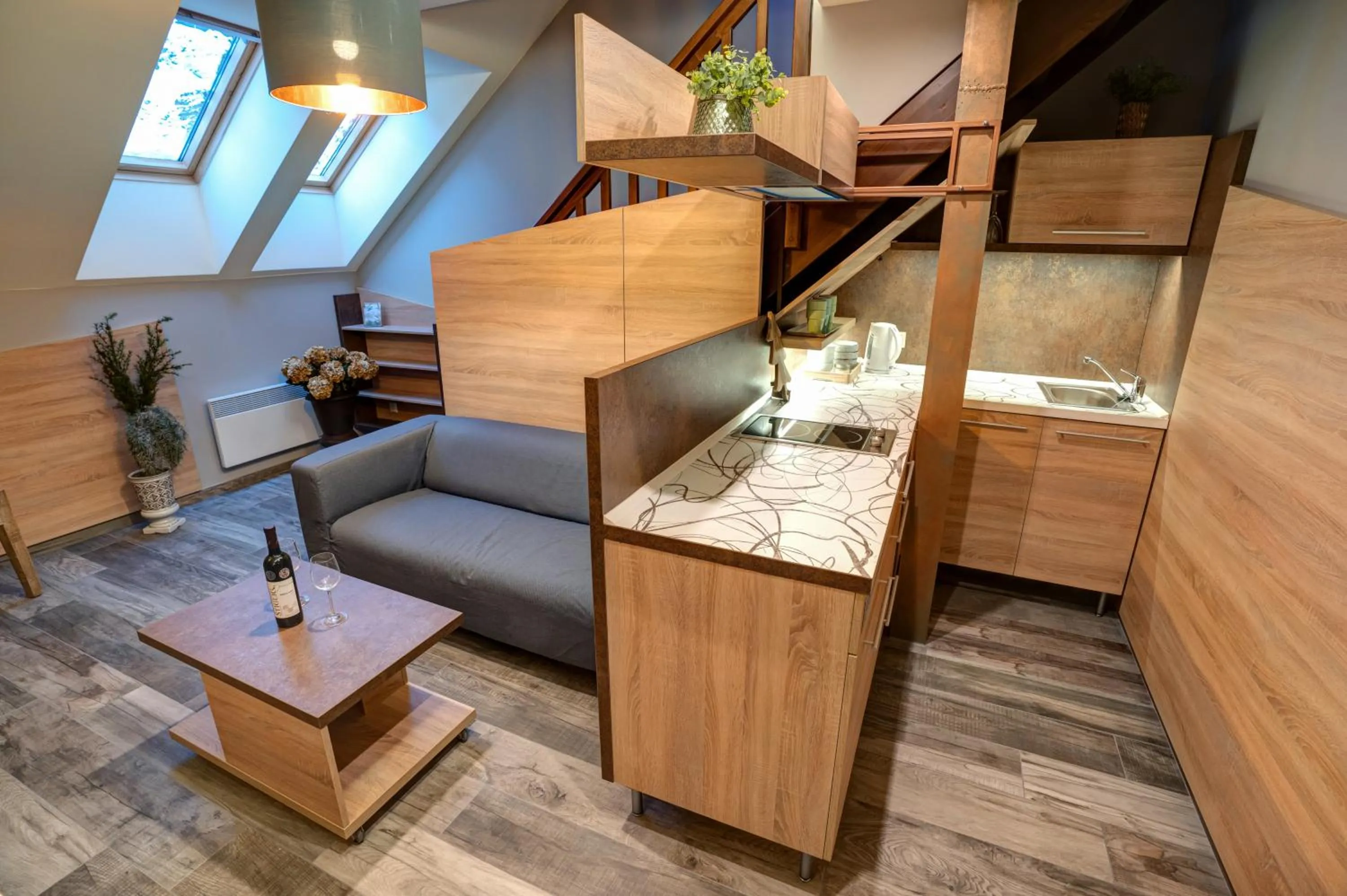 Kitchen or kitchenette in Apartmány Tri Studničky