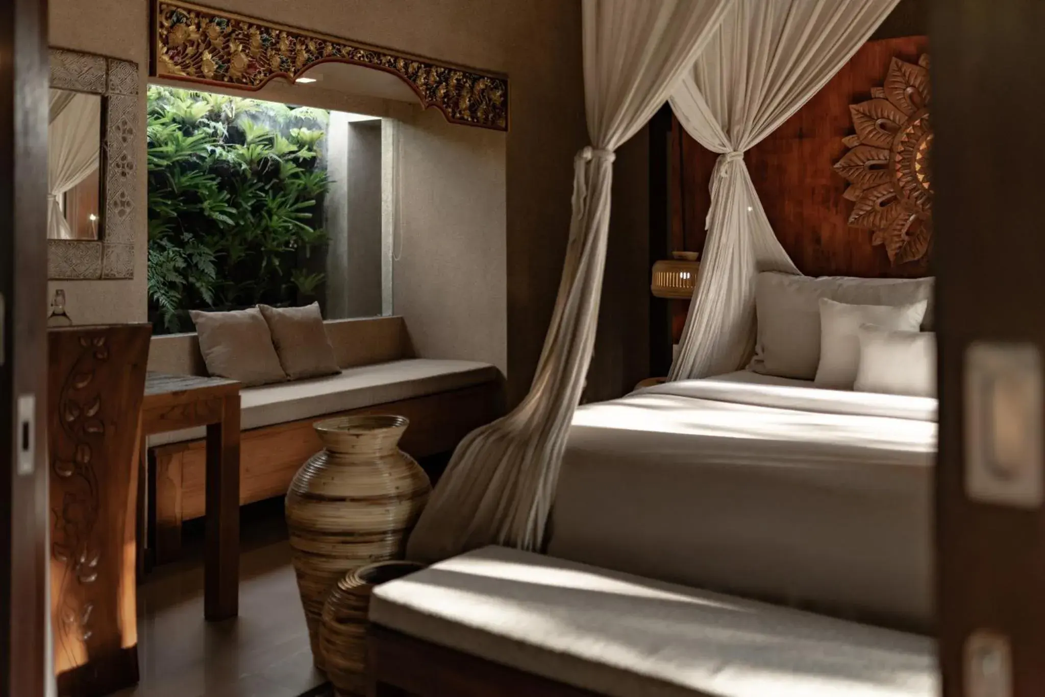 Seating area, Bed in Dedary Resort & Spa Ubud by Ini Vie Hospitality Seating area, Bed in Dedary Resort & Spa Ubud by Ini Vie Hospitality